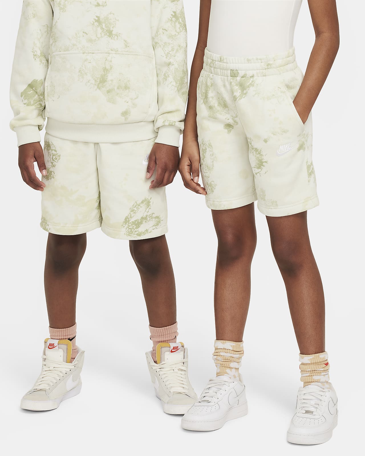 Shorts de French Terry para niños talla grande Nike Sportswear Club Fleece