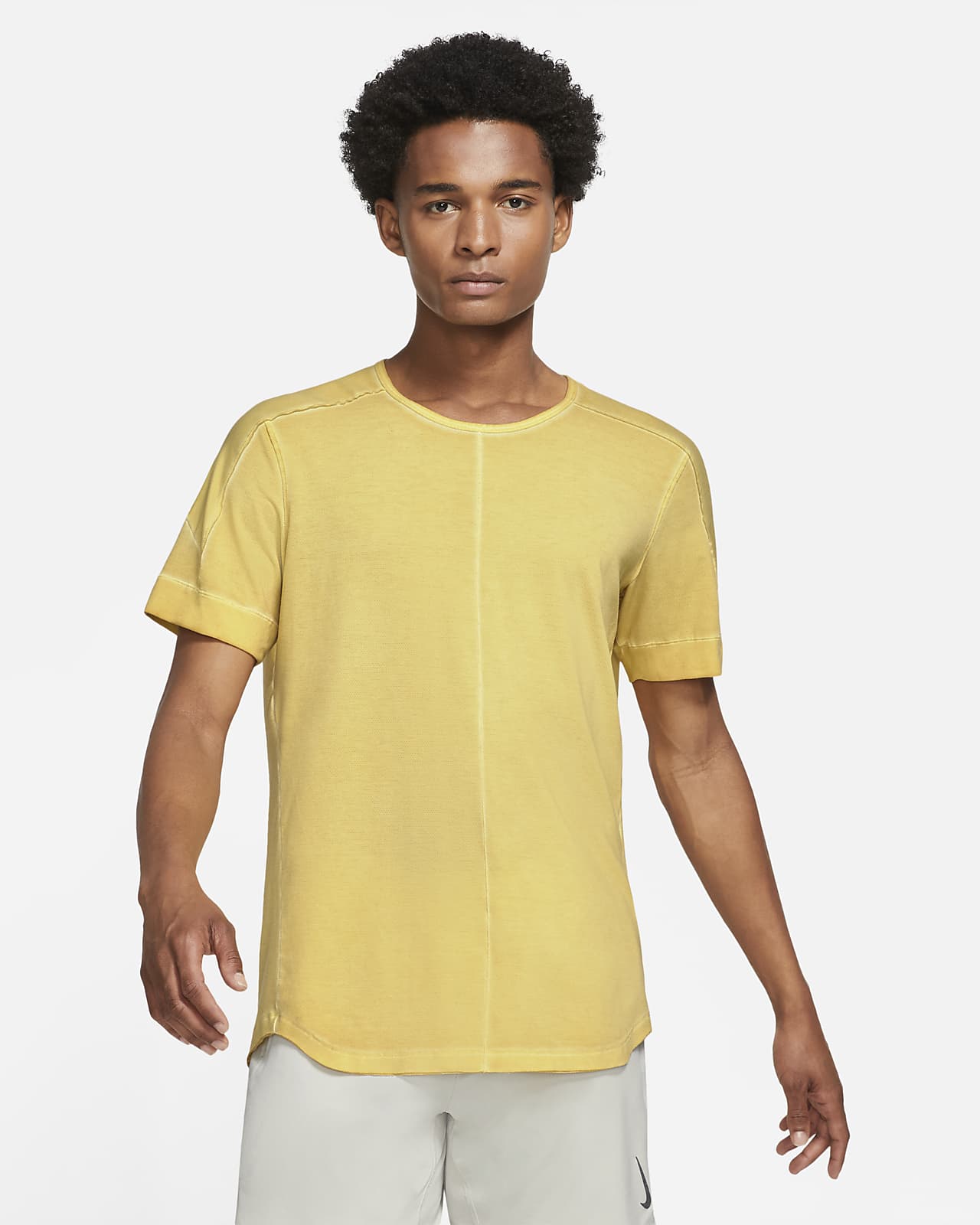 nike yoga short sleeve top
