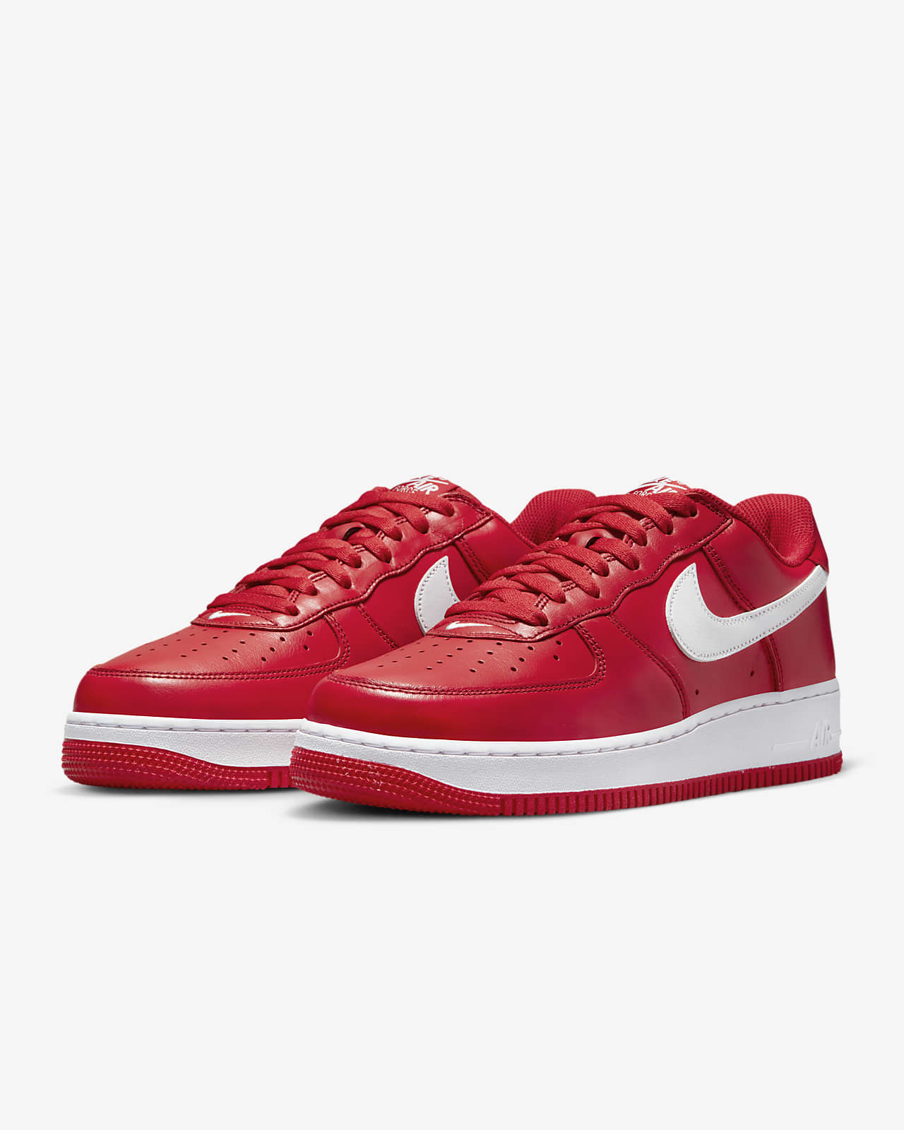 Nike air force 1 shop low retro white and red