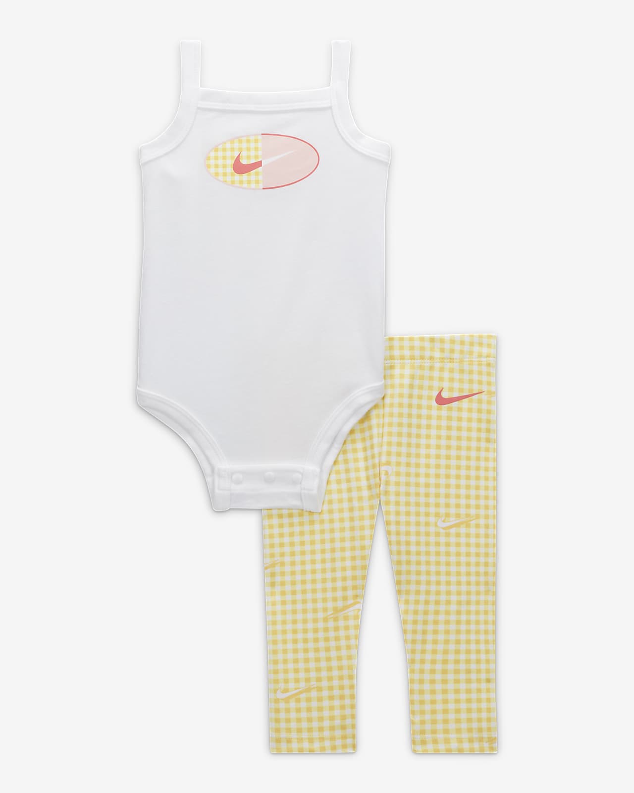 Conjunto de dos piezas para bebé Nike Pic-Nike Bodysuit and Leggings Set