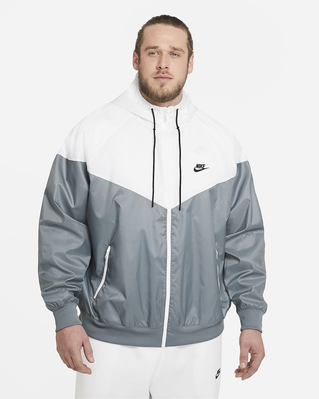 nike windrunner jacket wolf grey