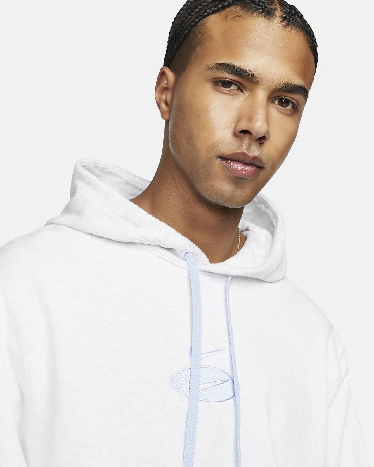 nike sportswear swoosh men's french terry pullover hoodie