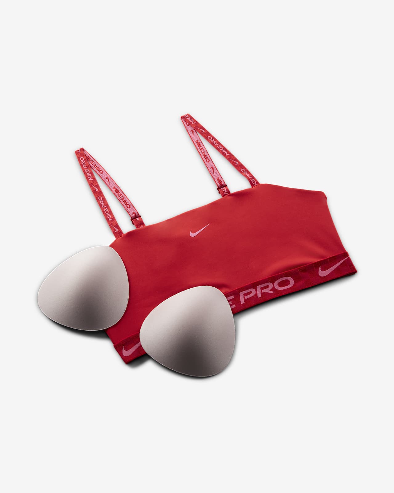 Nike Indy Logo Womens Padel Sports Bra - Pinksicle