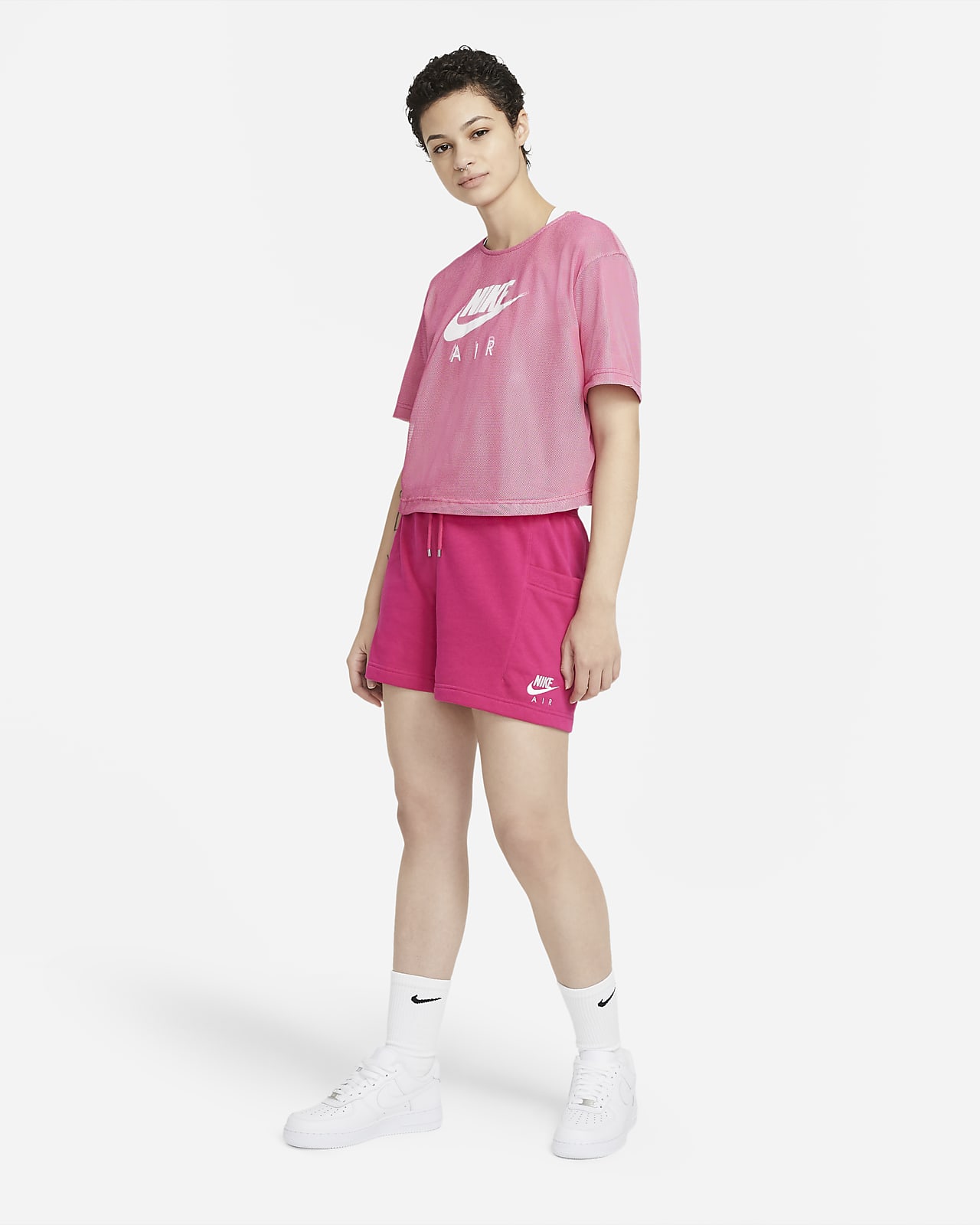 women's nike air fleece shorts