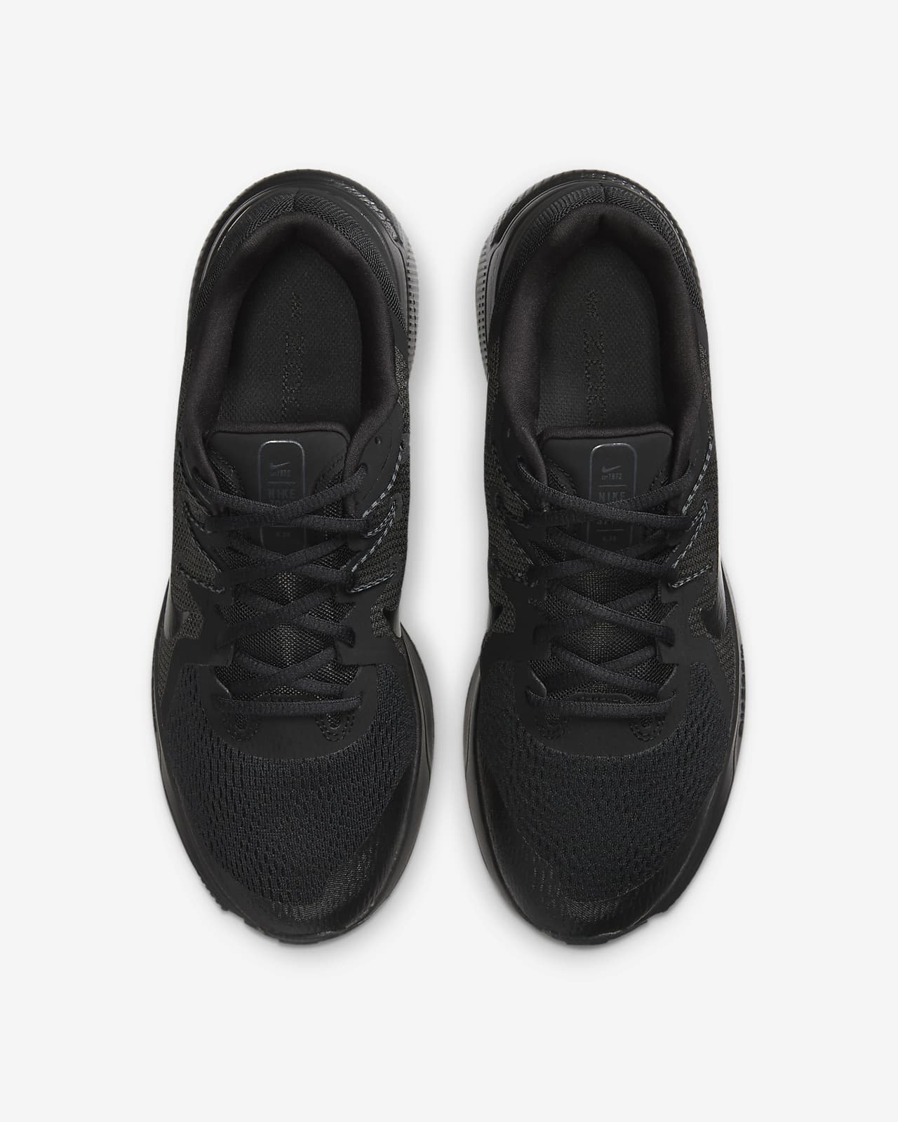 triple black nike running shoes