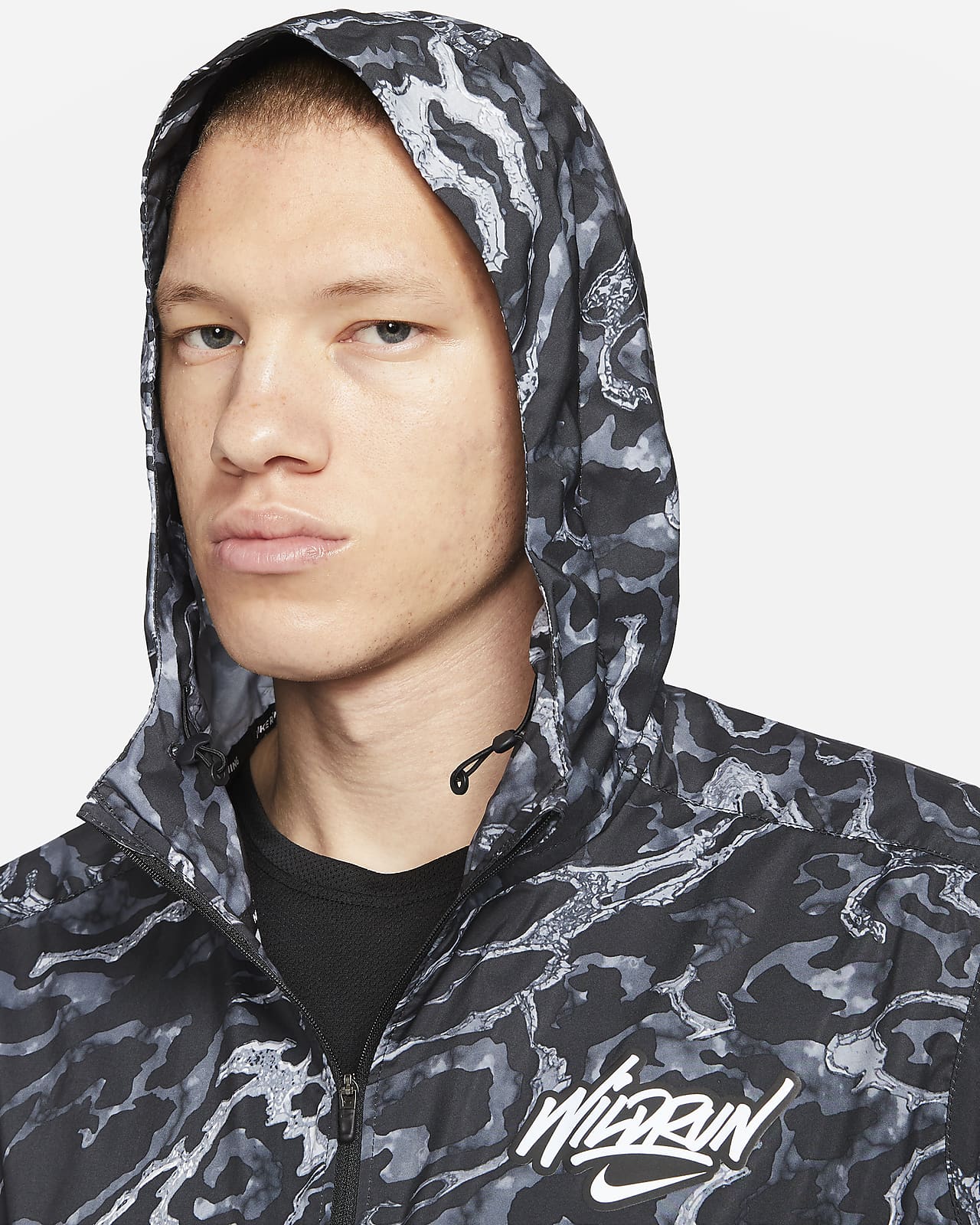 nike camo running jacket