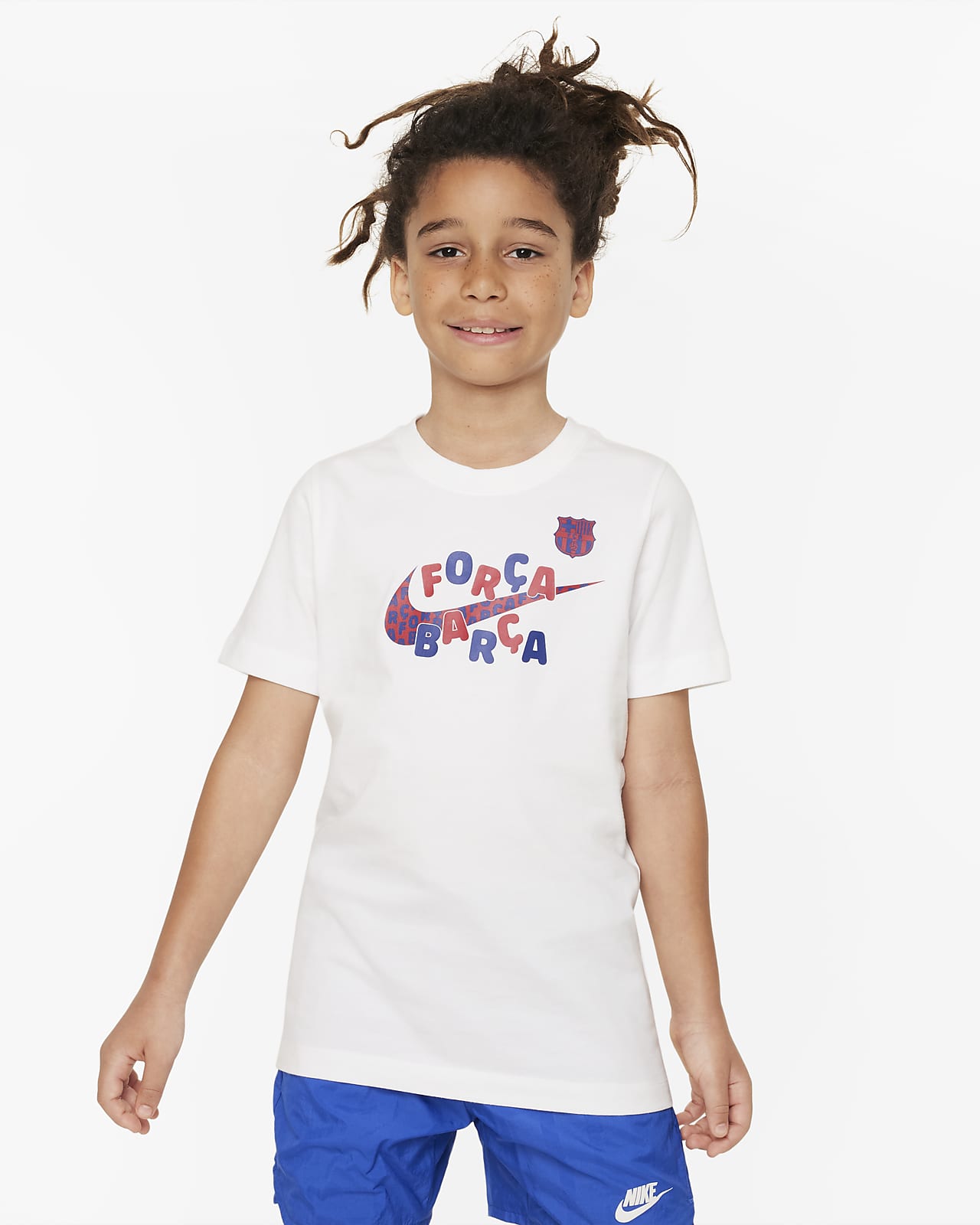 FC Barcelona Mascot Big Kids' Nike Soccer T-Shirt