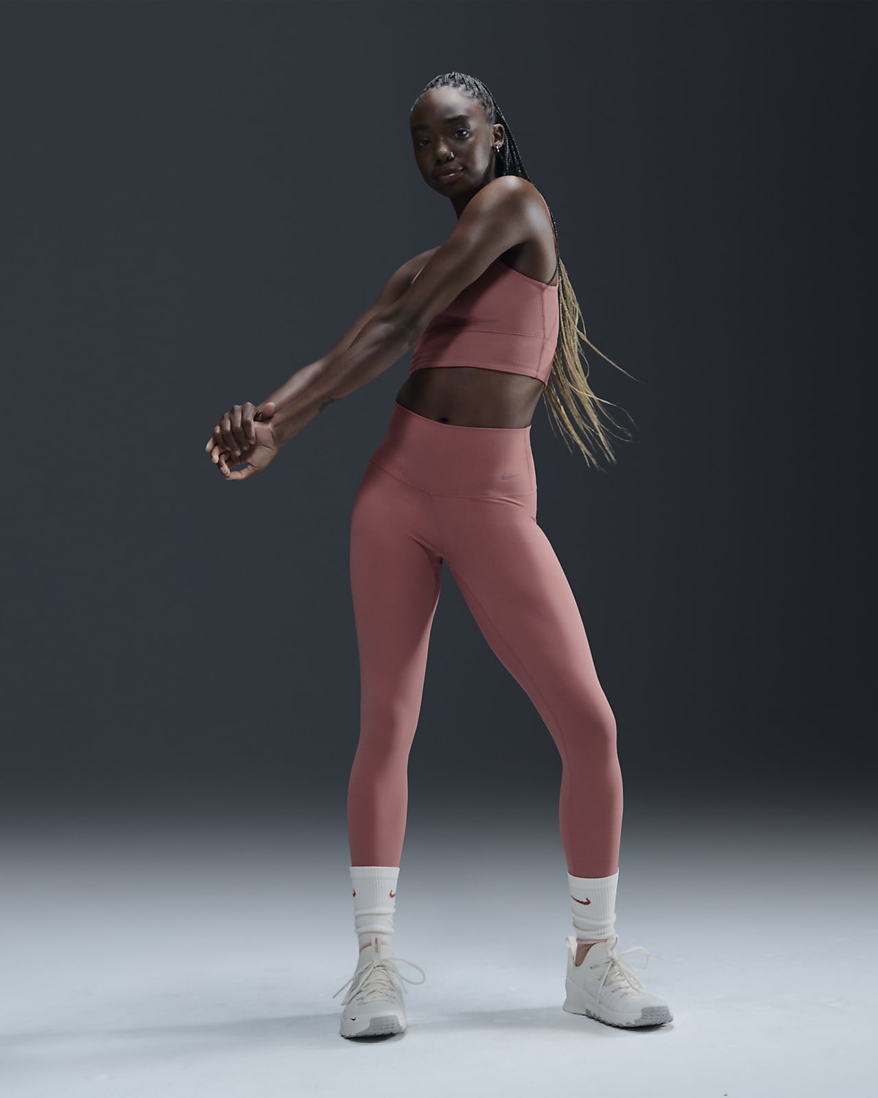 Nike Zenvy 7/8-Leggings mit sanftem Halt und hohem Taillenbund für Damen