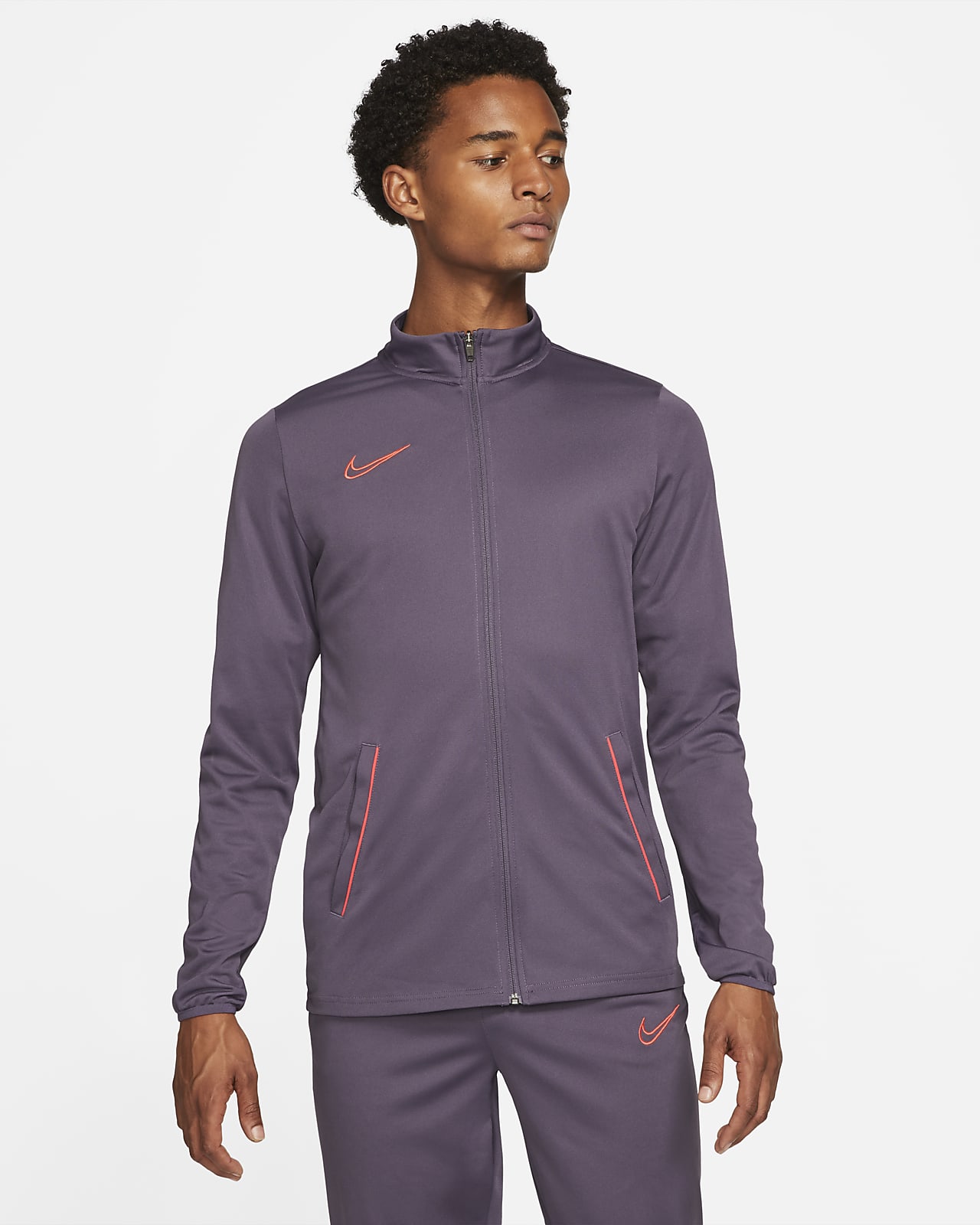 nike dri fit tracksuit black and red