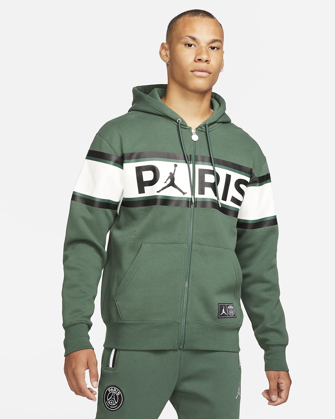 Paris Saint-Germain Men's Full-Zip Fleece Hoodie