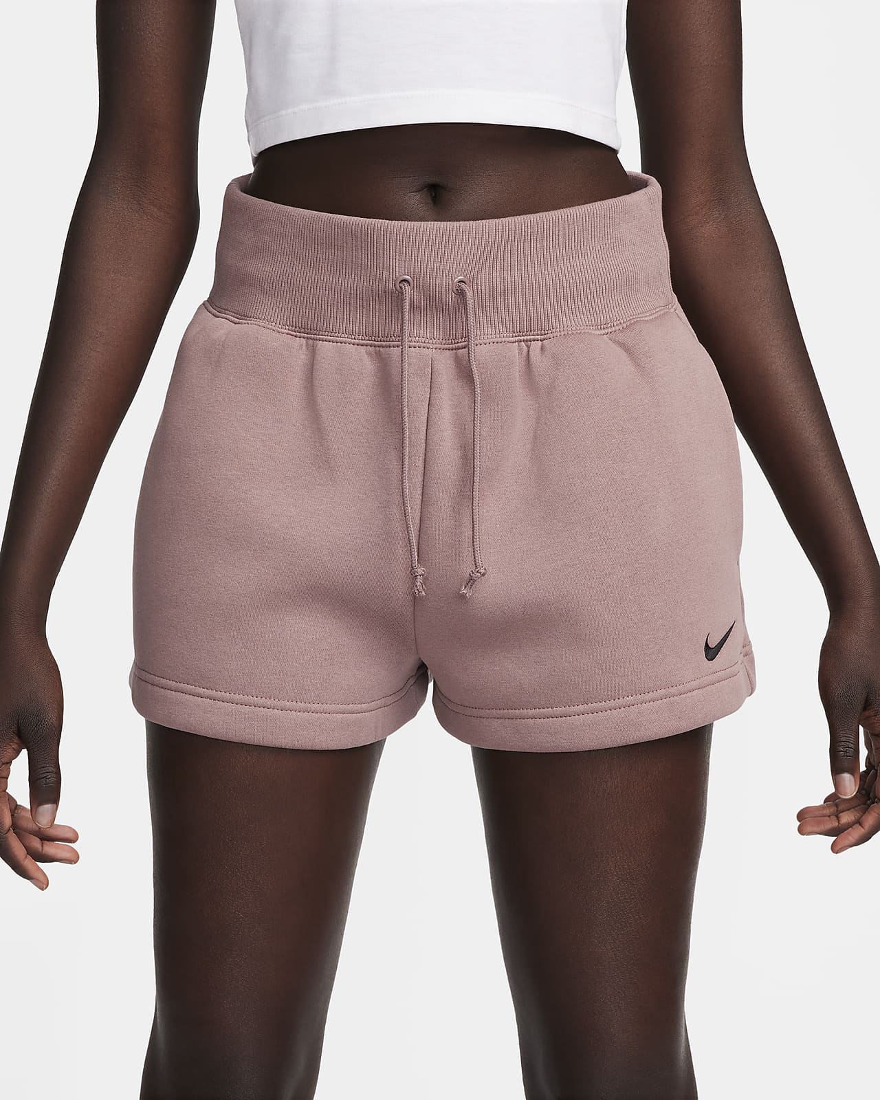 Nike Sportswear Swoosh Fleece High-Waisted Women's Shorts CNG-STORE® -  Trendyol
