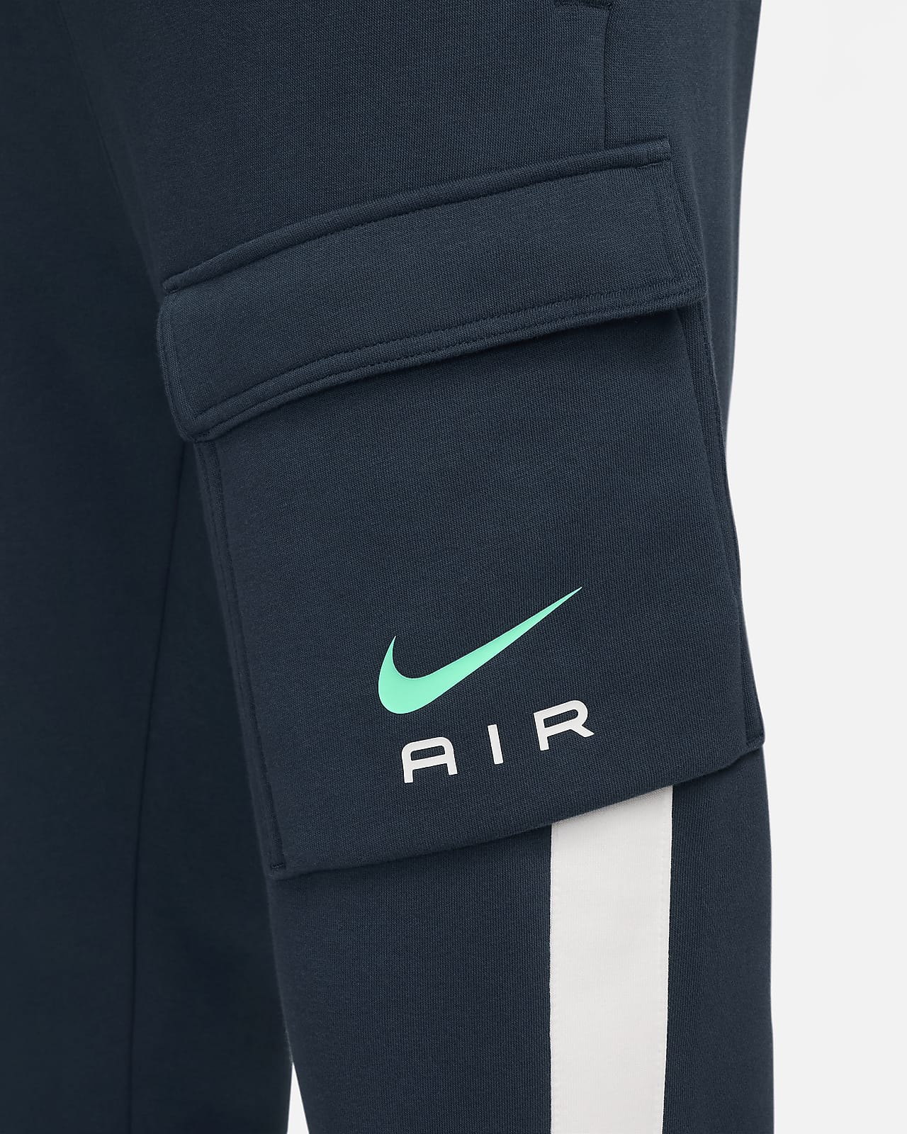 Nike Sportswear AIR WINTER PANT - Cargo trousers - black/white