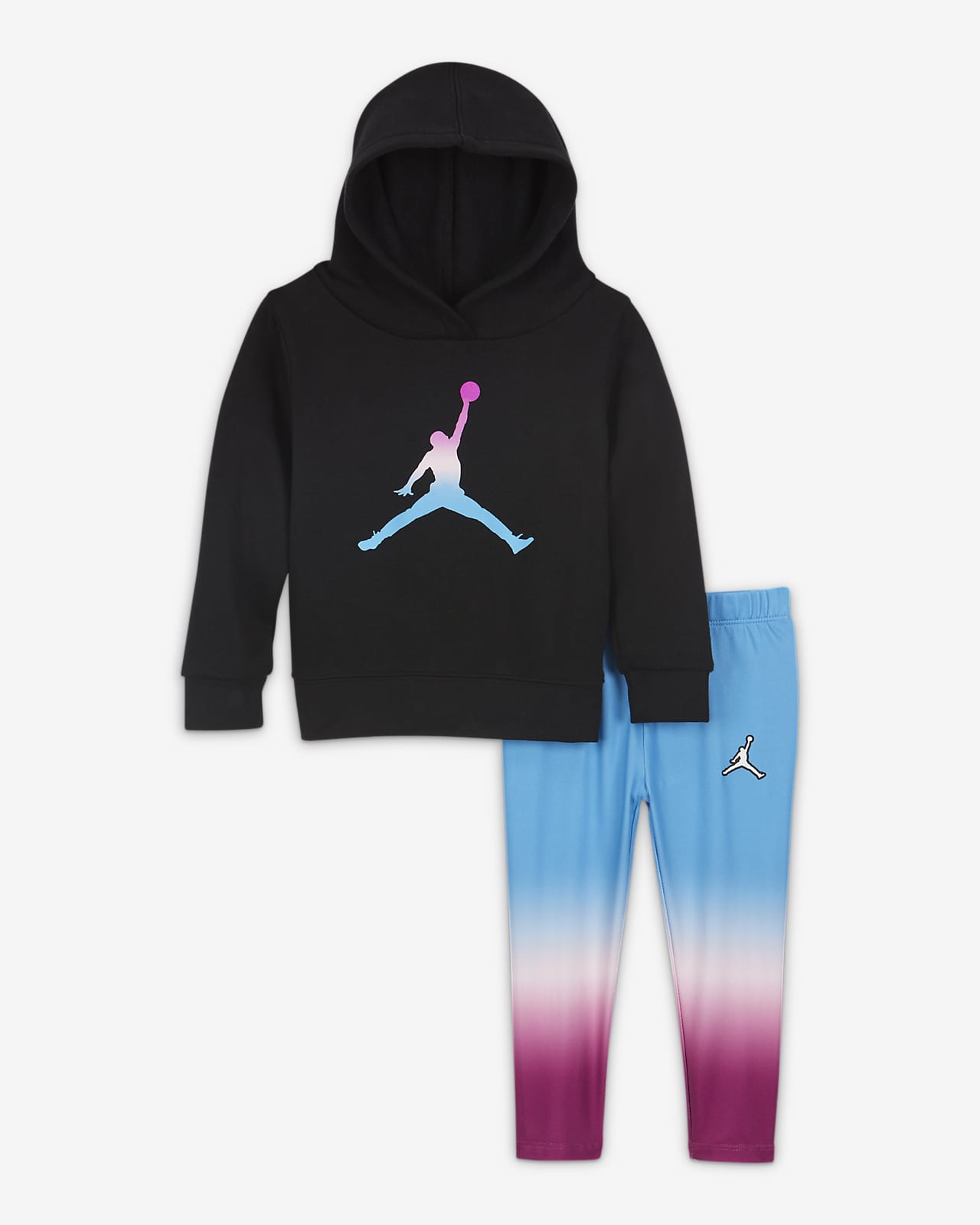 Jordan-sæt med hættetrøje leggings til babyer (12-24 mdr.). Nike DK
