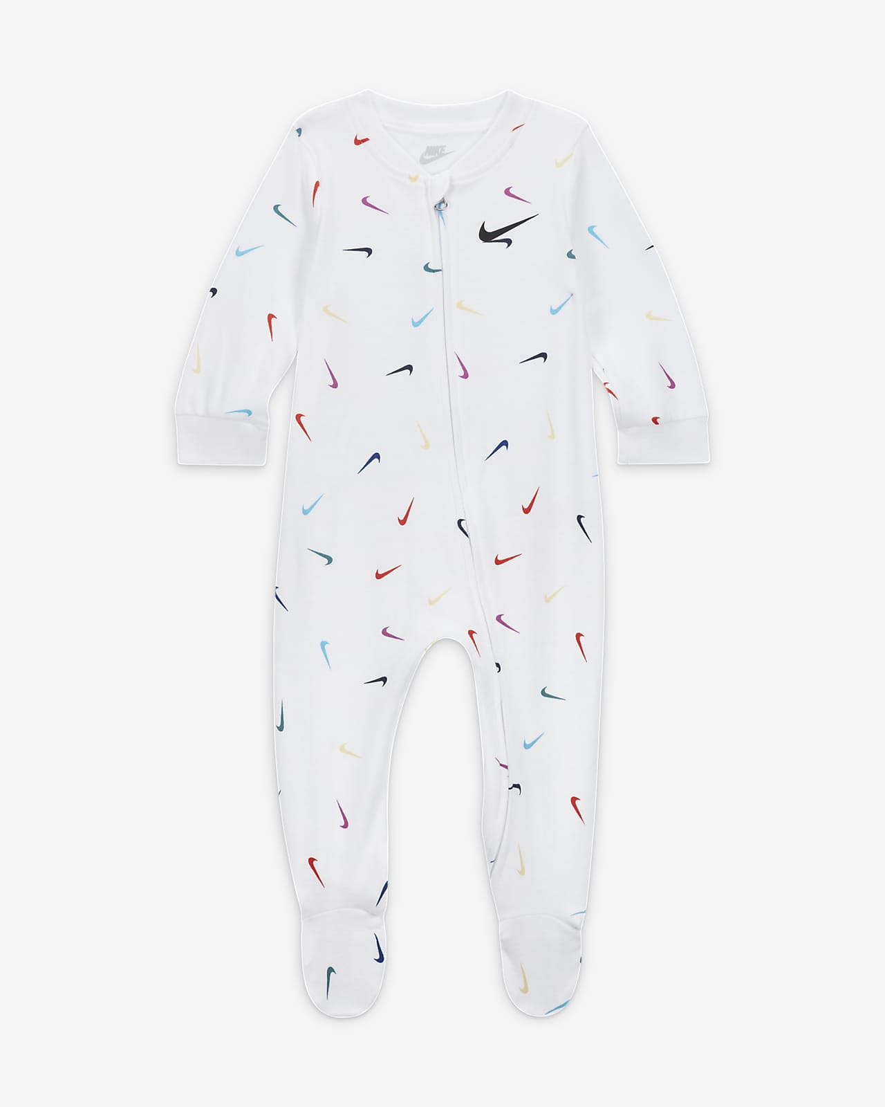 Nike Swooshfetti Footed Baby Coverall. Coverall