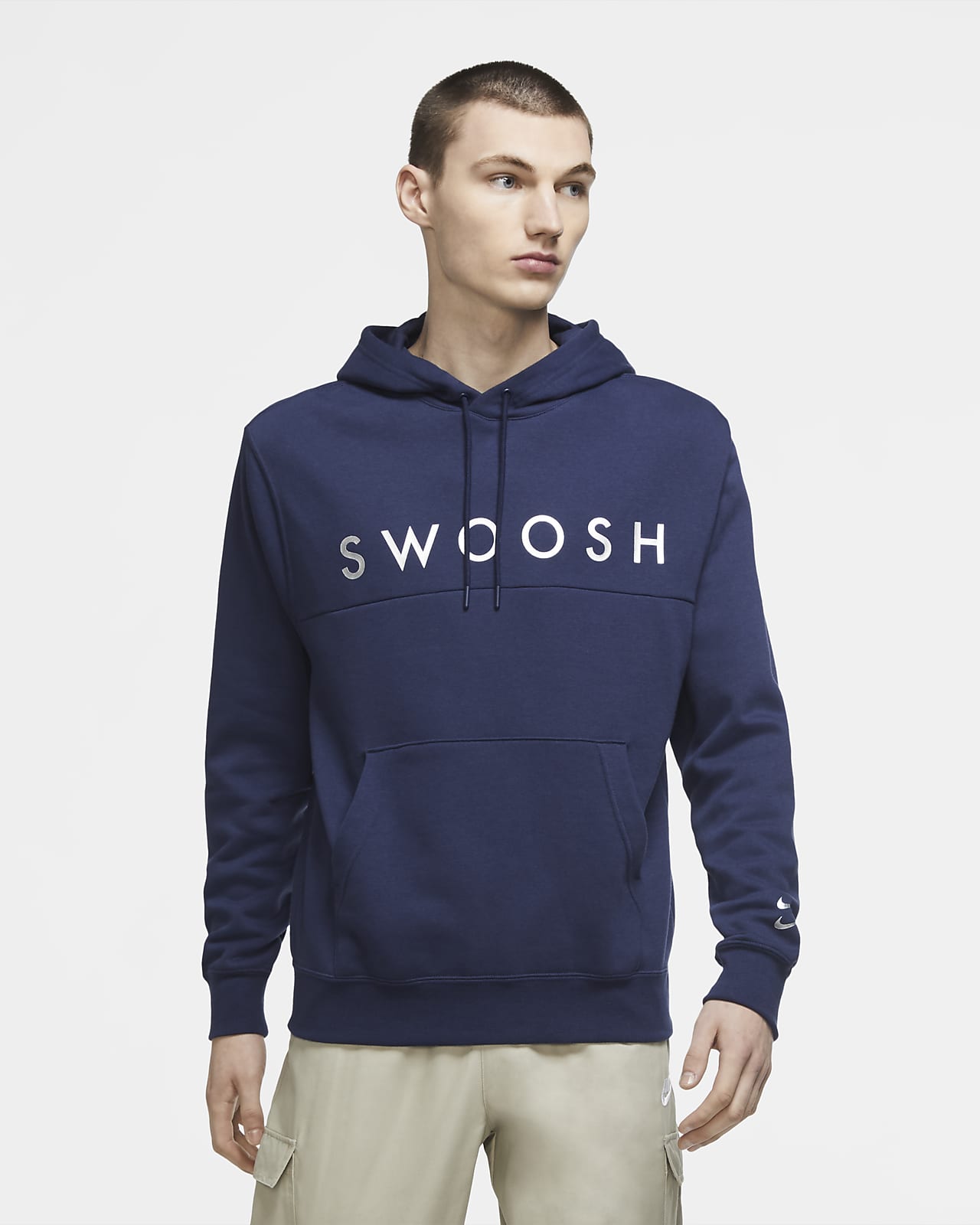 Nike Sportswear Swoosh hettegenser til herre. Nike NO Nike hettegenser med Swoosh logo til herre. Nike NO
