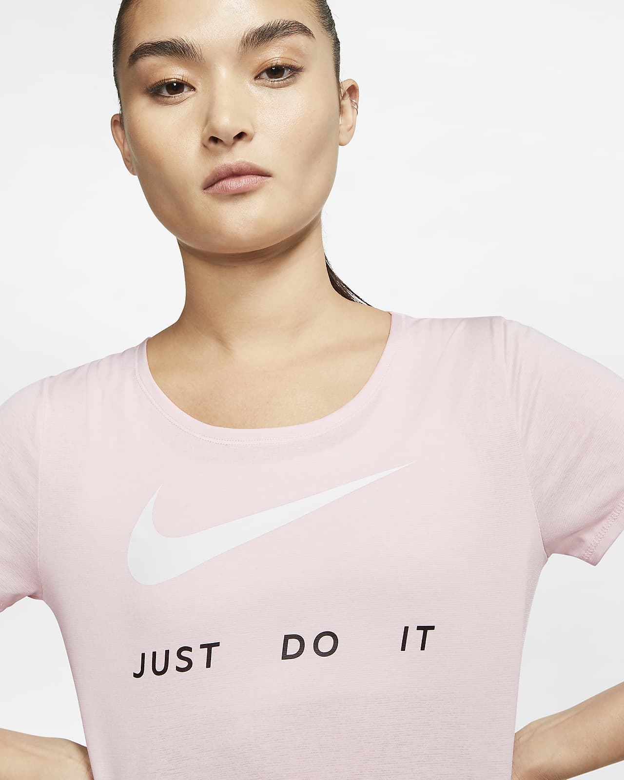 nike pink running top