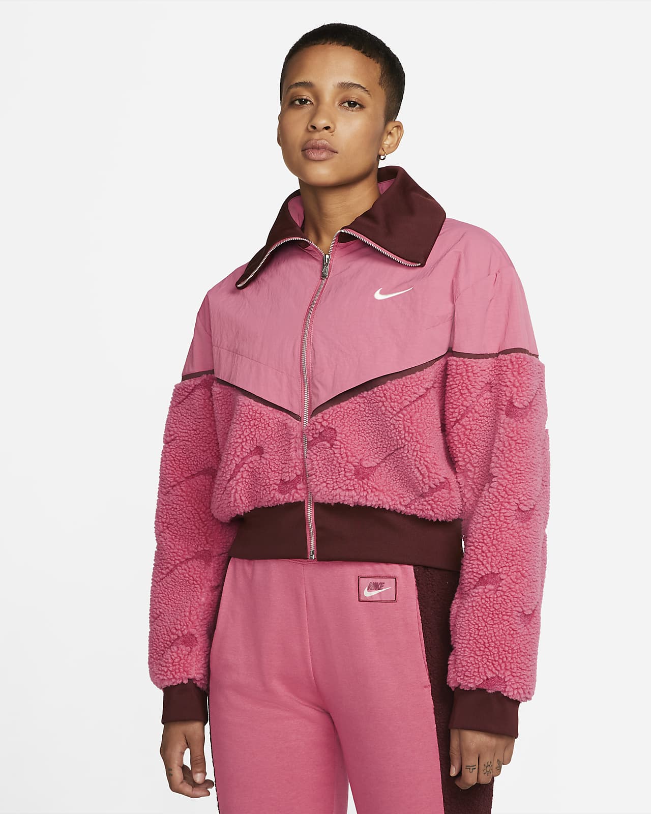 nike icon clash jacket pink