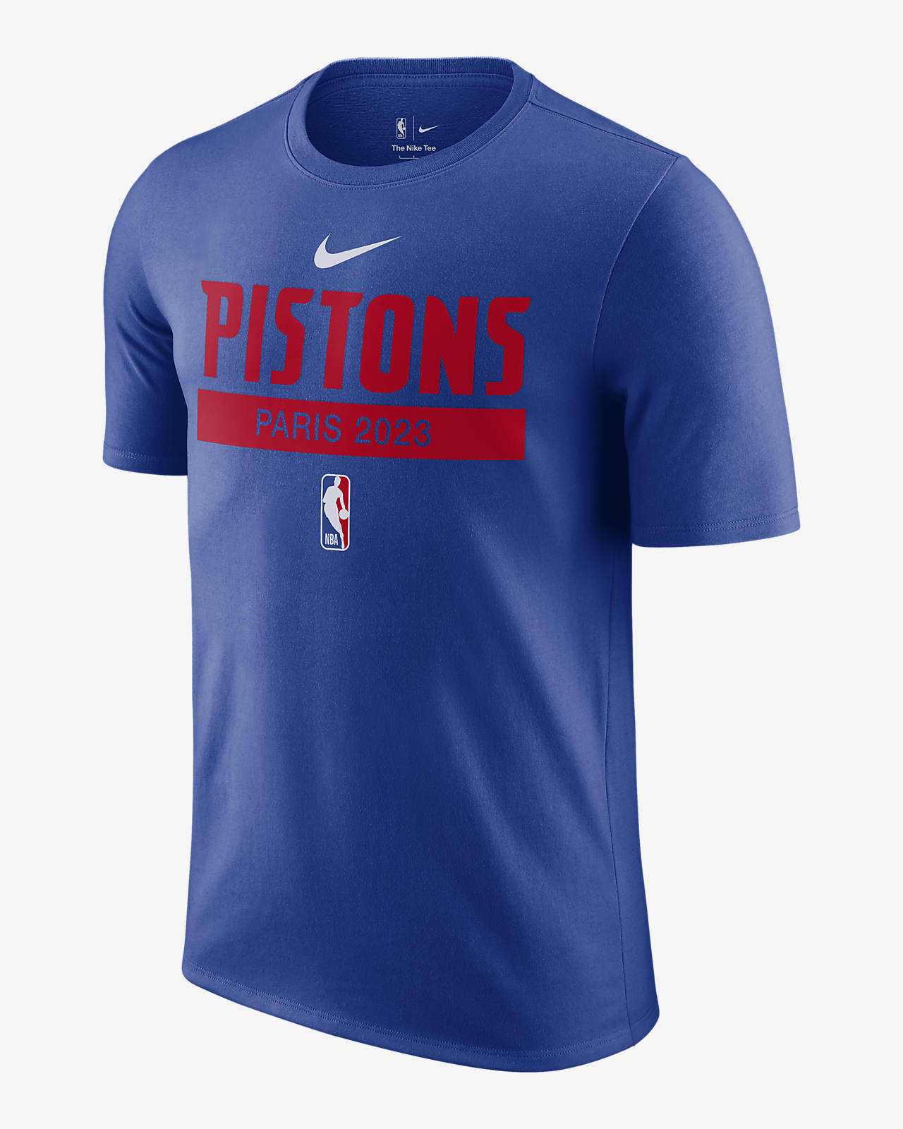 Detroit Pistons 2023 Paris Men's Nike NBA T-Shirt. Nike SI