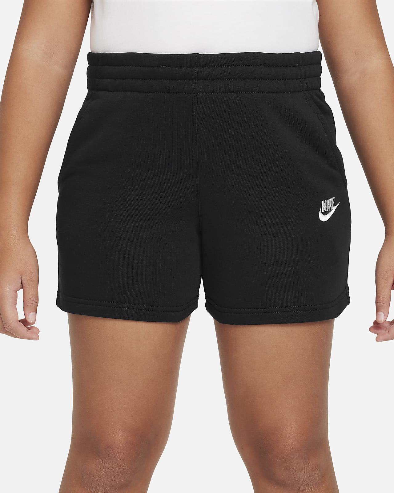 Nike Sportswear Club Fleece Big Kids' (Girls') 5 French Terry Shorts  (Extended Size)