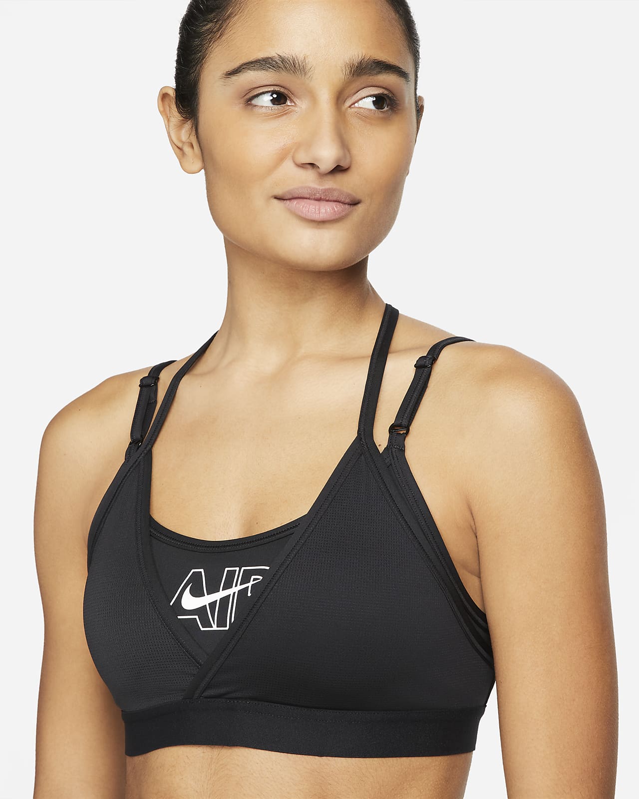 Nike Air Indy Womens Light Support Padded Strappy Sports Bra Nike Bg 