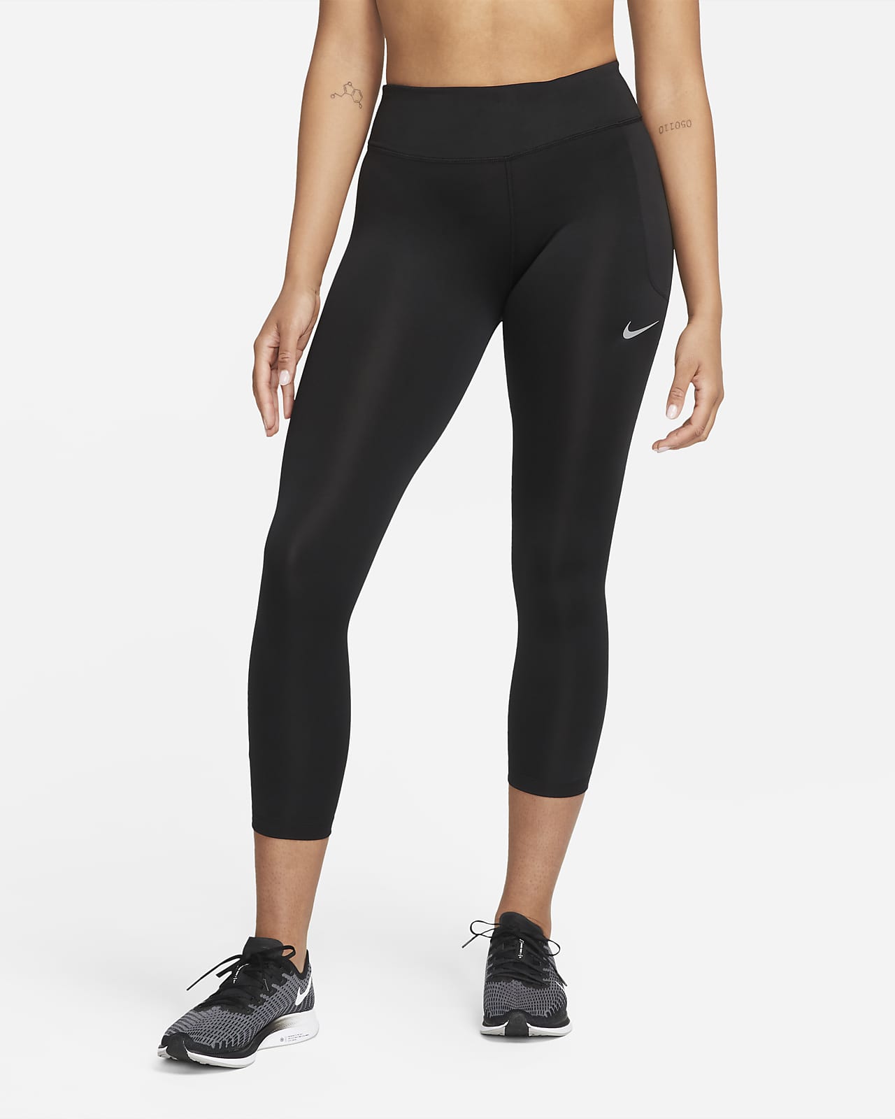 Nike Fast Women's Mid-Rise Crop Running Leggings. Nike GB