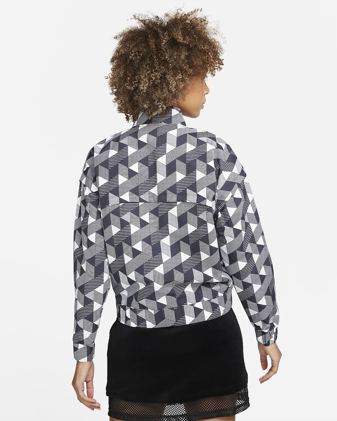 Serena Williams Design Crew Tennisjack met lange mouwen voor dames. Nike BE