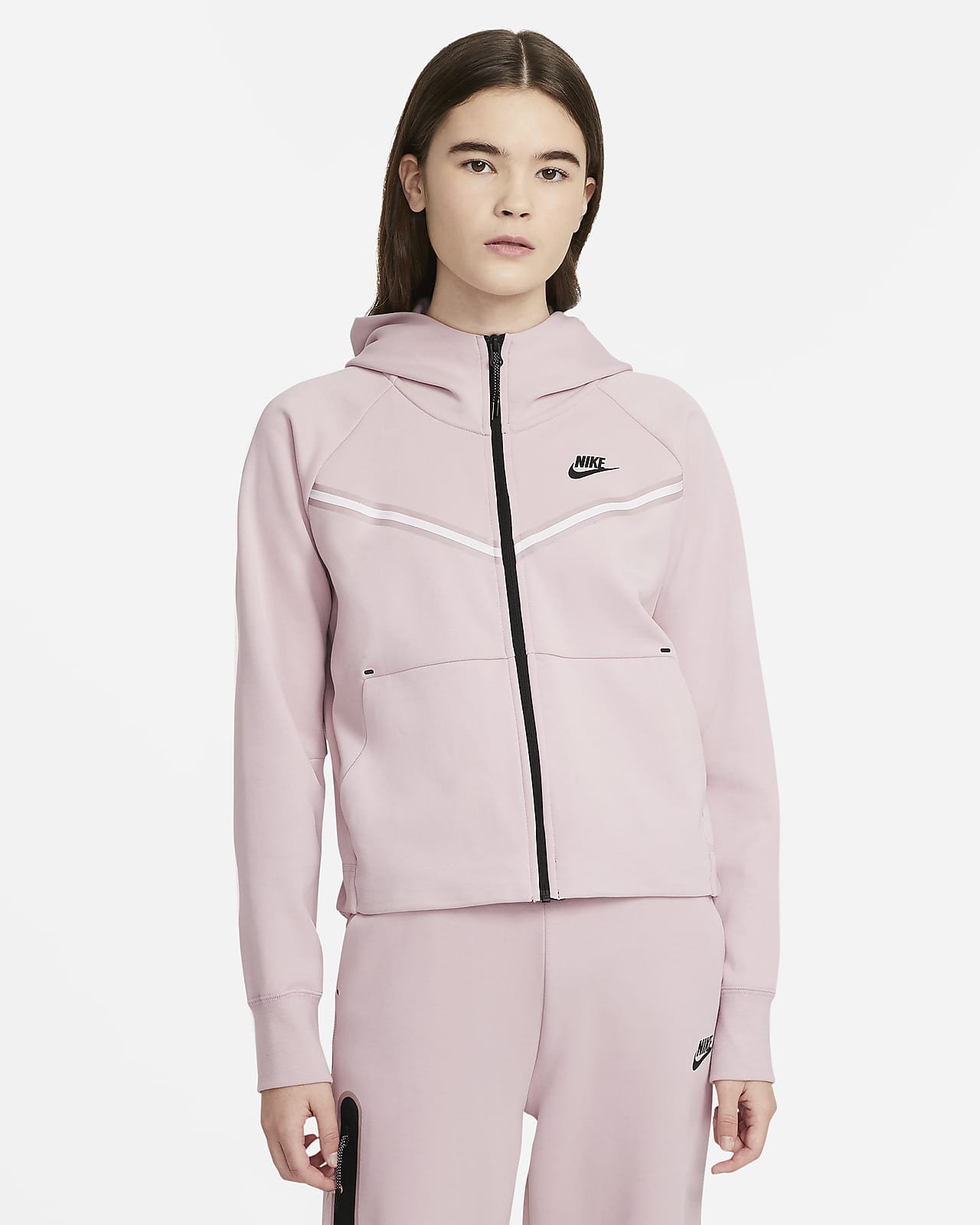 nike sportswear pink hoodie
