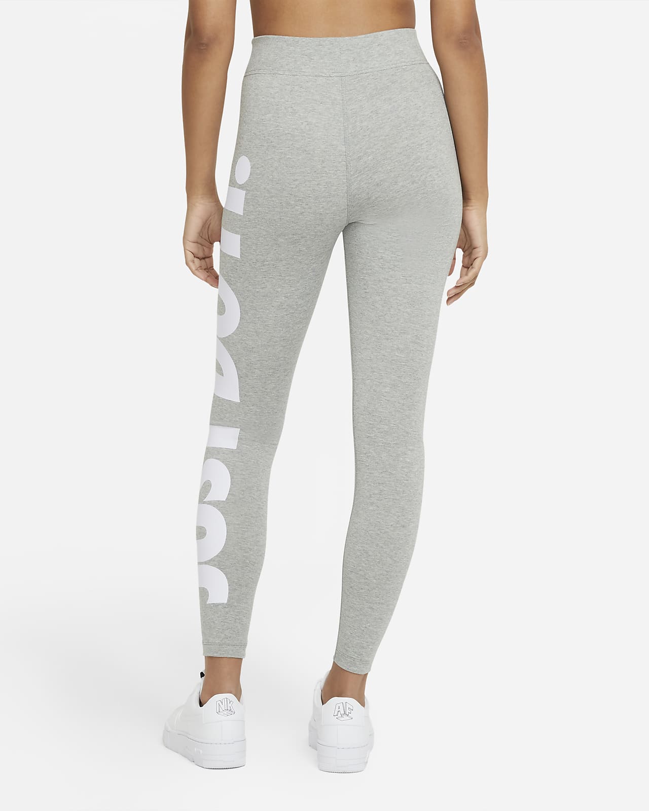  Nike Sportswear Essential Women's High-Waisted Graphic Leggings  Size-Large Dark Grey Heather : Clothing, Shoes & Jewelry