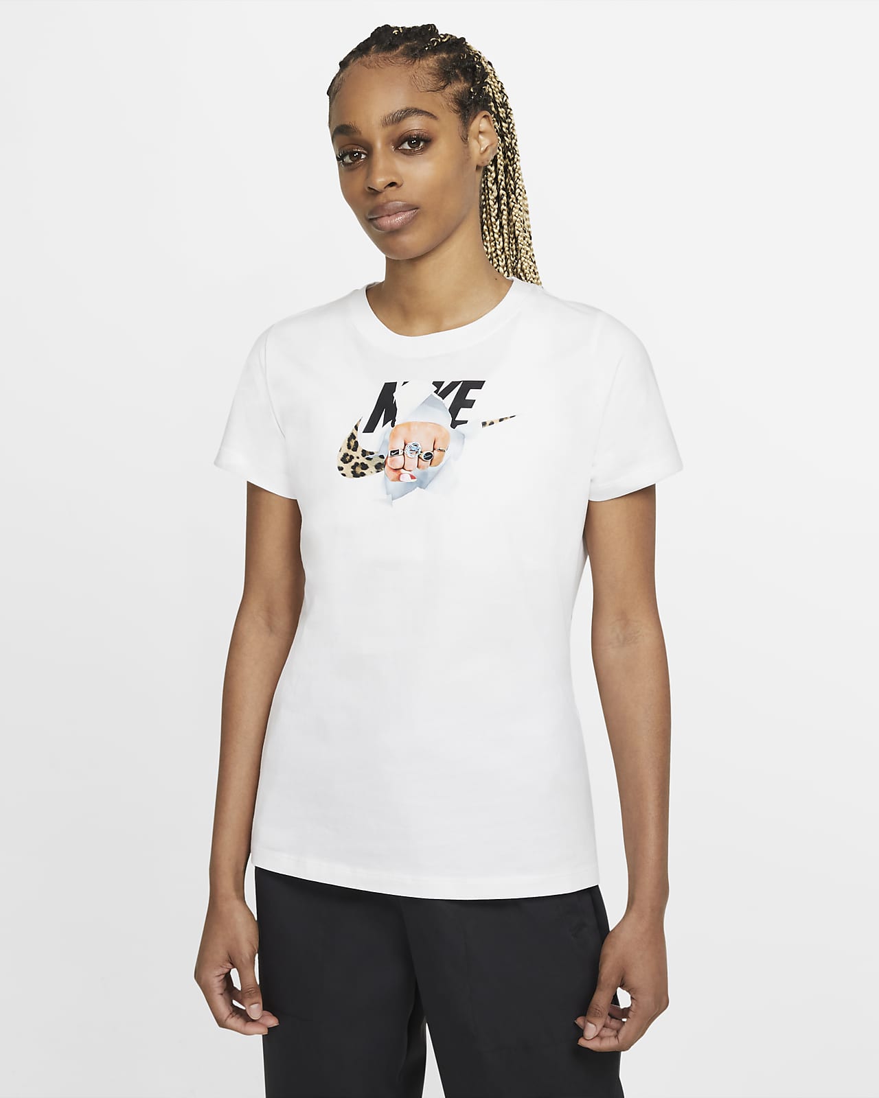 Nike Air Crop T-shirt Dames Grijs F043