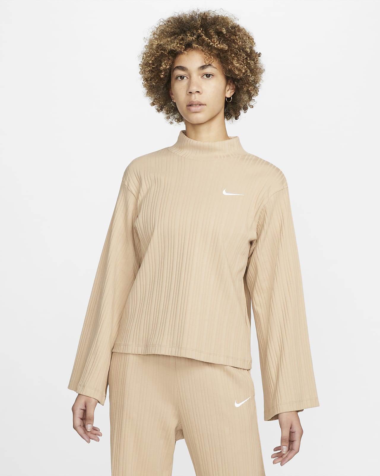 Haut à manches longues en jersey côtelé Nike Sportswear pour Femme. Nike FR