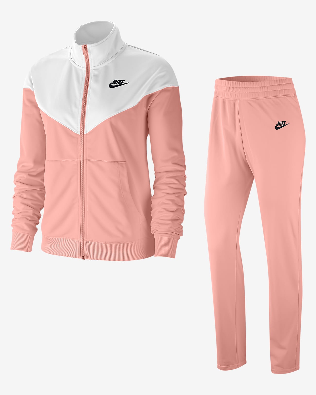 baby pink nike tracksuit womens