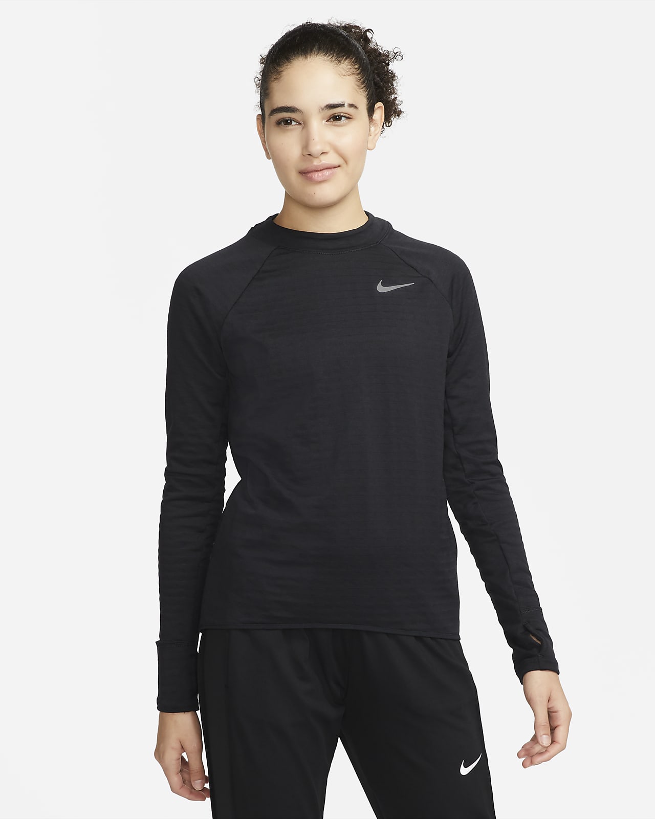 Löpartröja med rund hals Nike Therma-FIT Element för kvinnor
