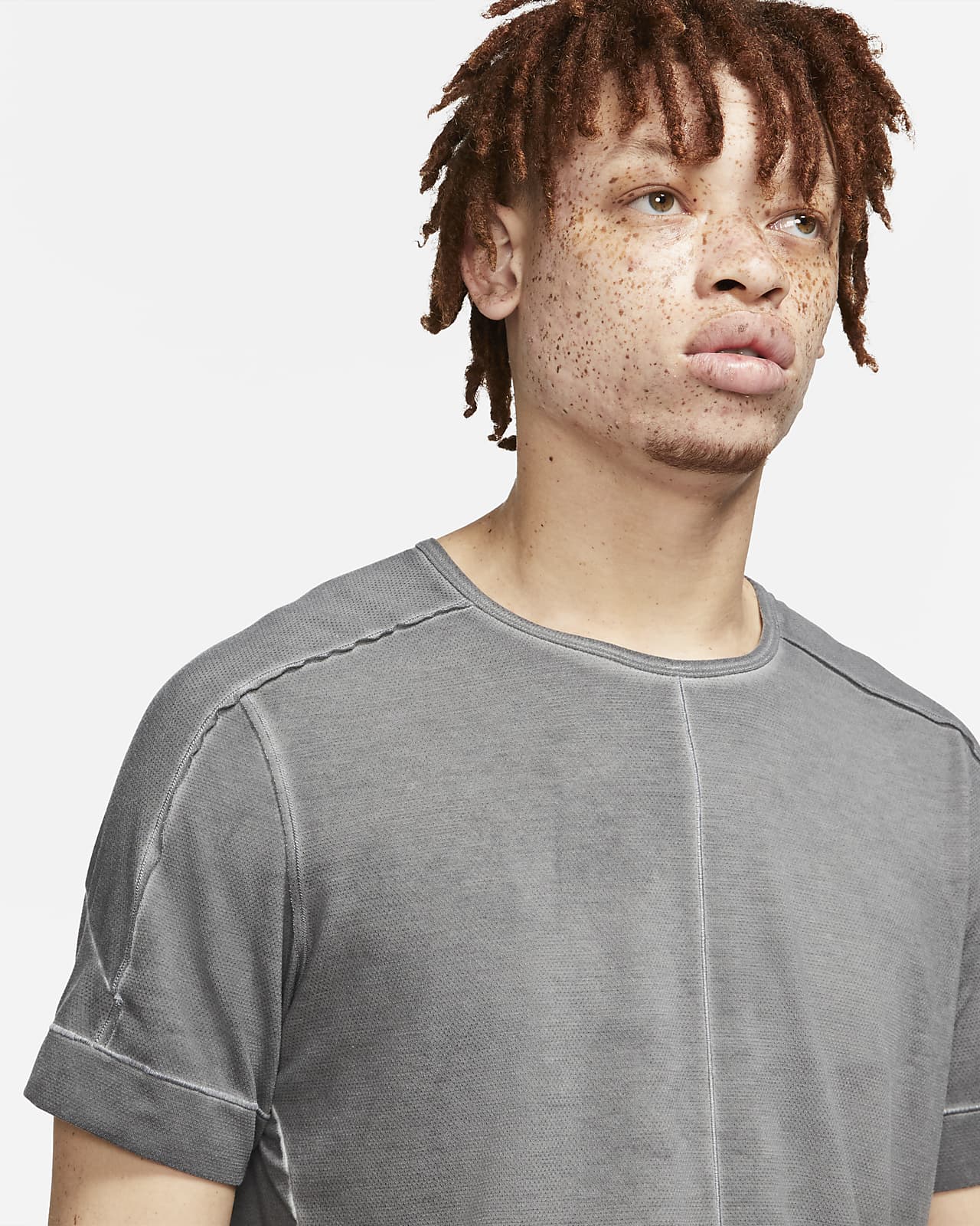 nike yoga short sleeve top