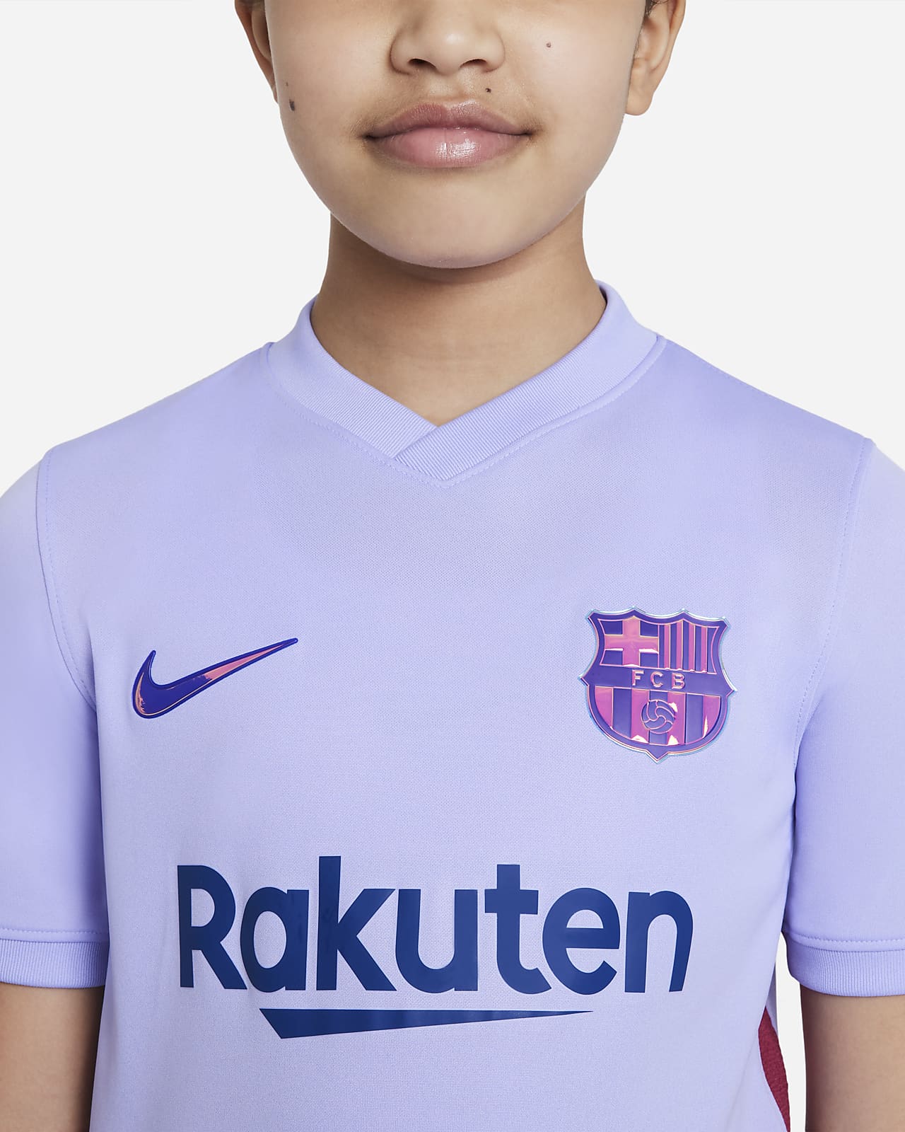 F C Barcelona 2021 22 Stadium Away Older Kids Nike Dri Fit Football Shirt Nike Lu