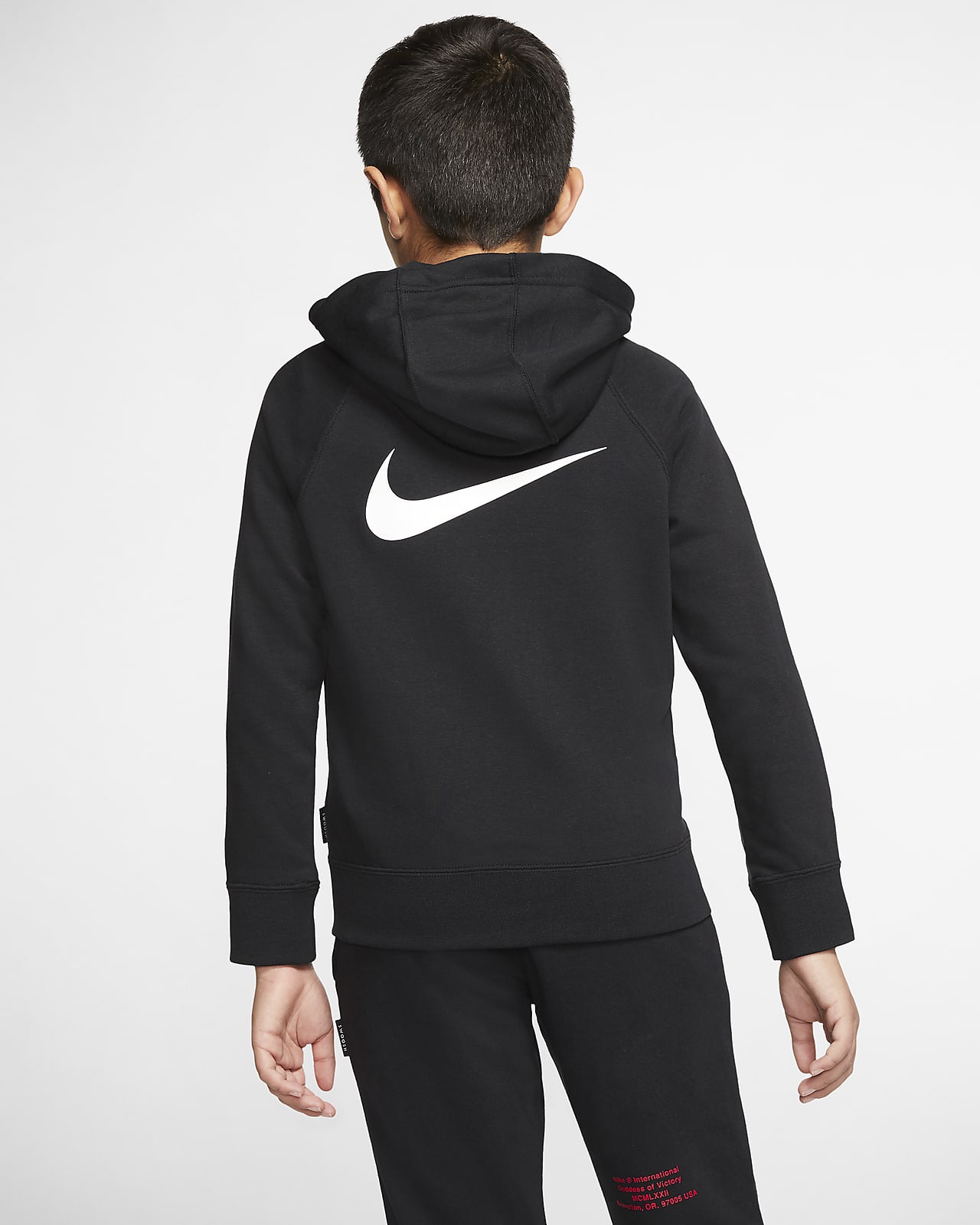 Sudadera con capucha de French Terry con cierre completo para niño talla grande  Nike Sportswear Swoosh. Nike PR