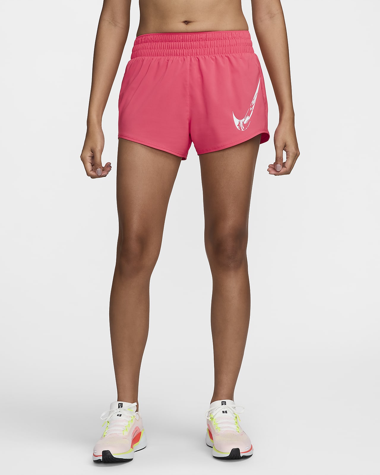 Nike One 女款 Dri-FIT 中腰附內裡褲圖樣短褲