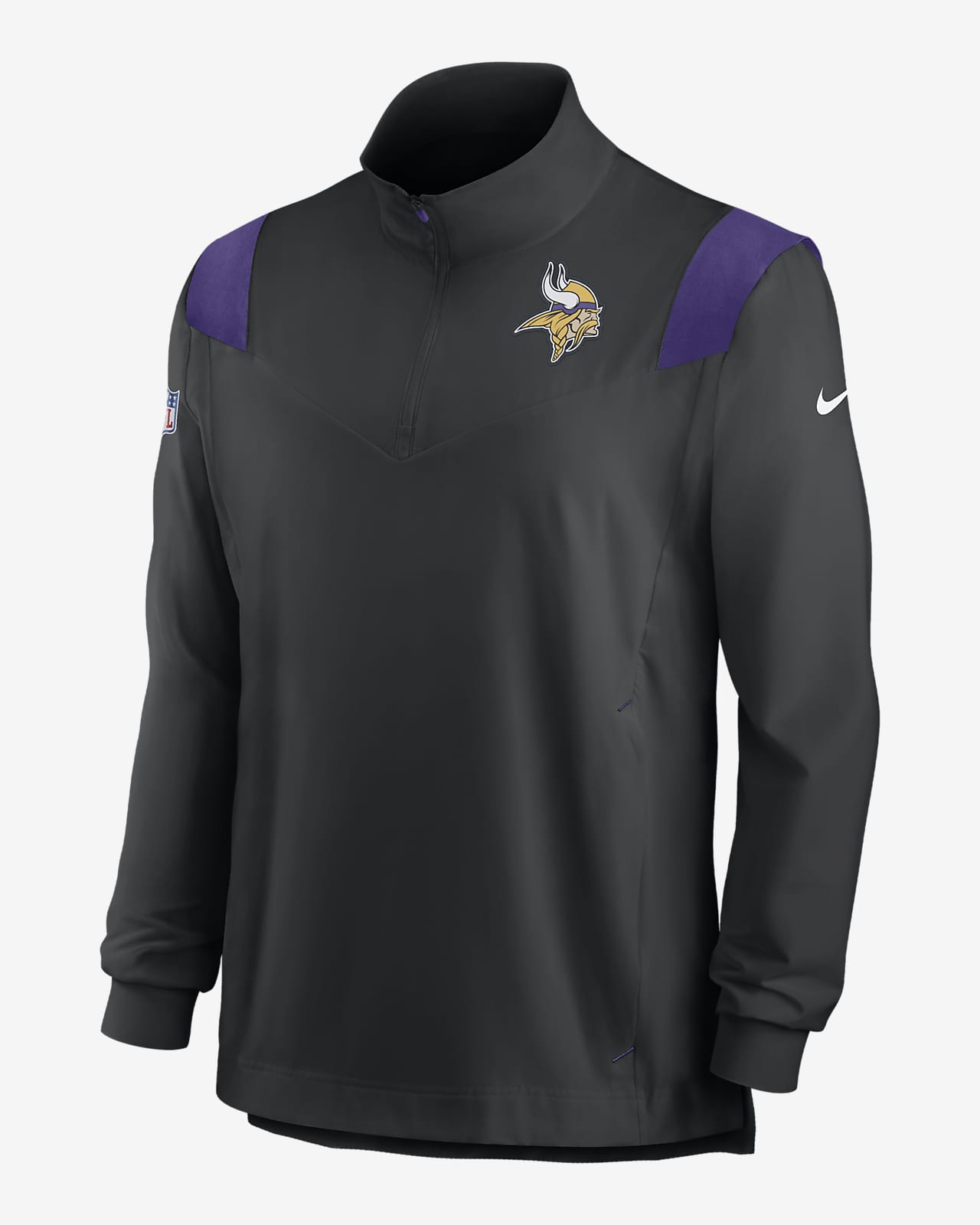 Nike Men's Repel Coach (NFL Minnesota Vikings) 1/4-Zip Jacket Black