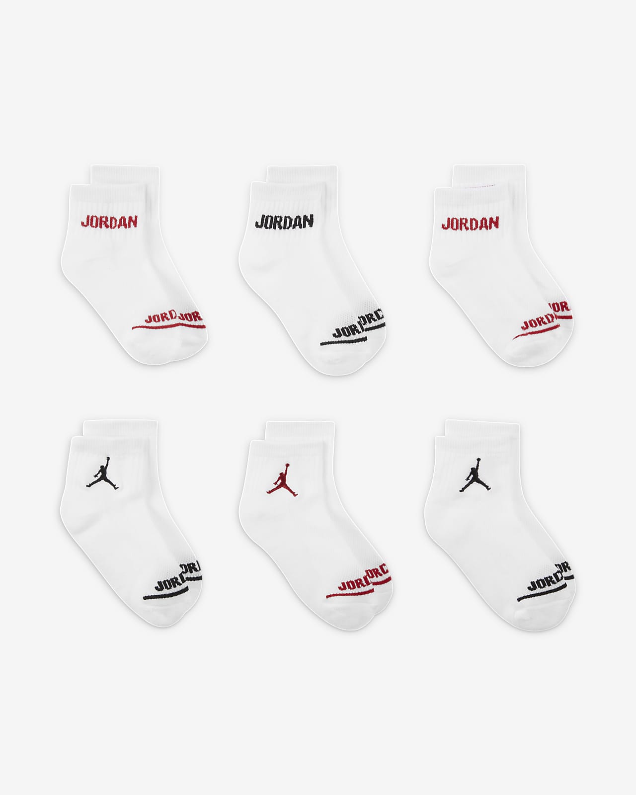 Jordan Older Kids' Ankle Socks (6-Pack). Nike IE
