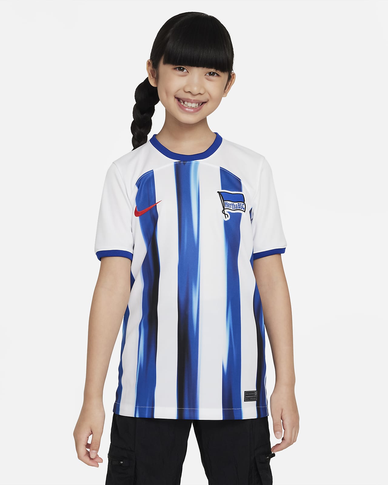 Koszulka piłkarska dla starszych dzieci Nike Dri-FIT Hertha BSC Stadium 2023/24 (wersja domowa)