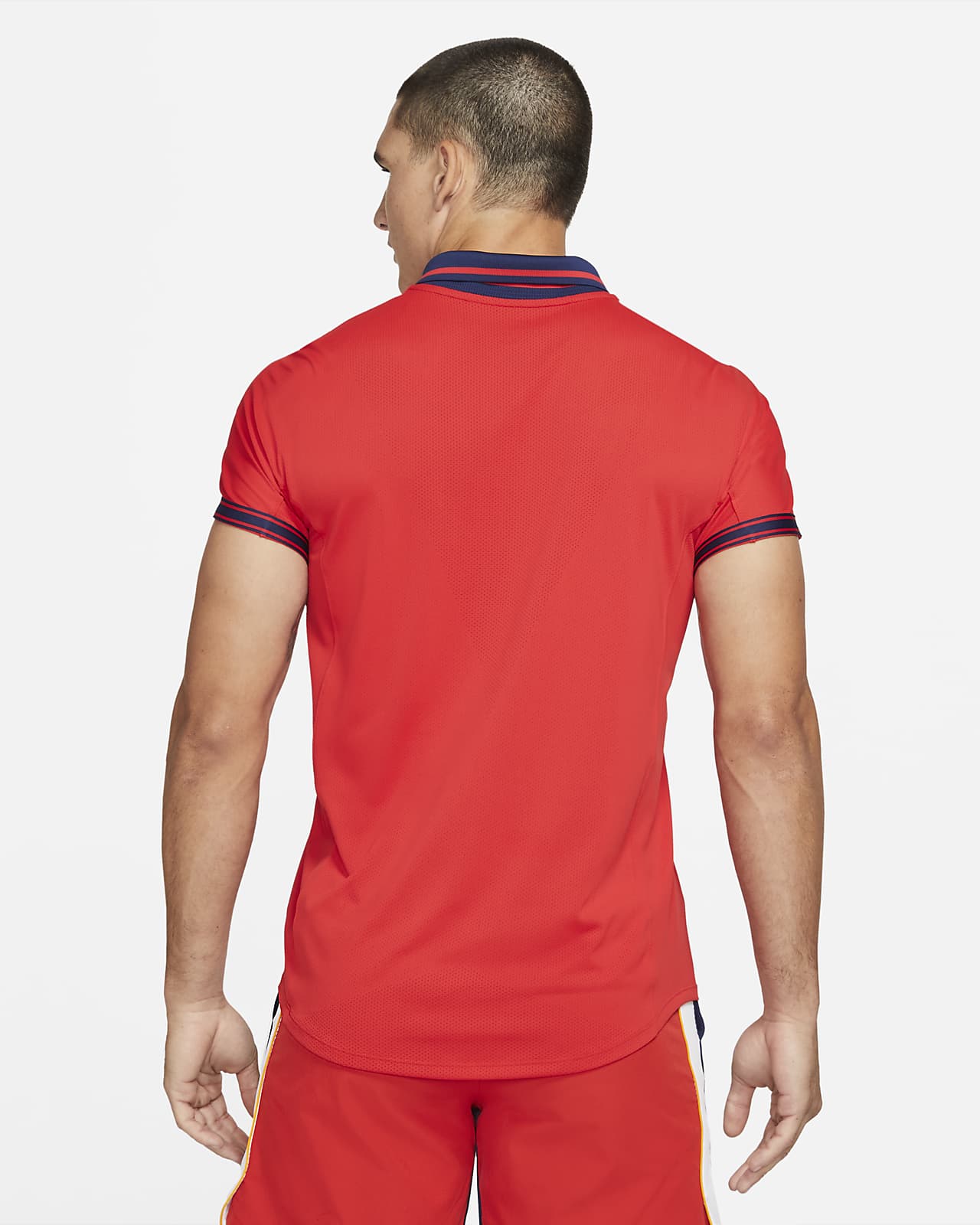 dri fit red polo