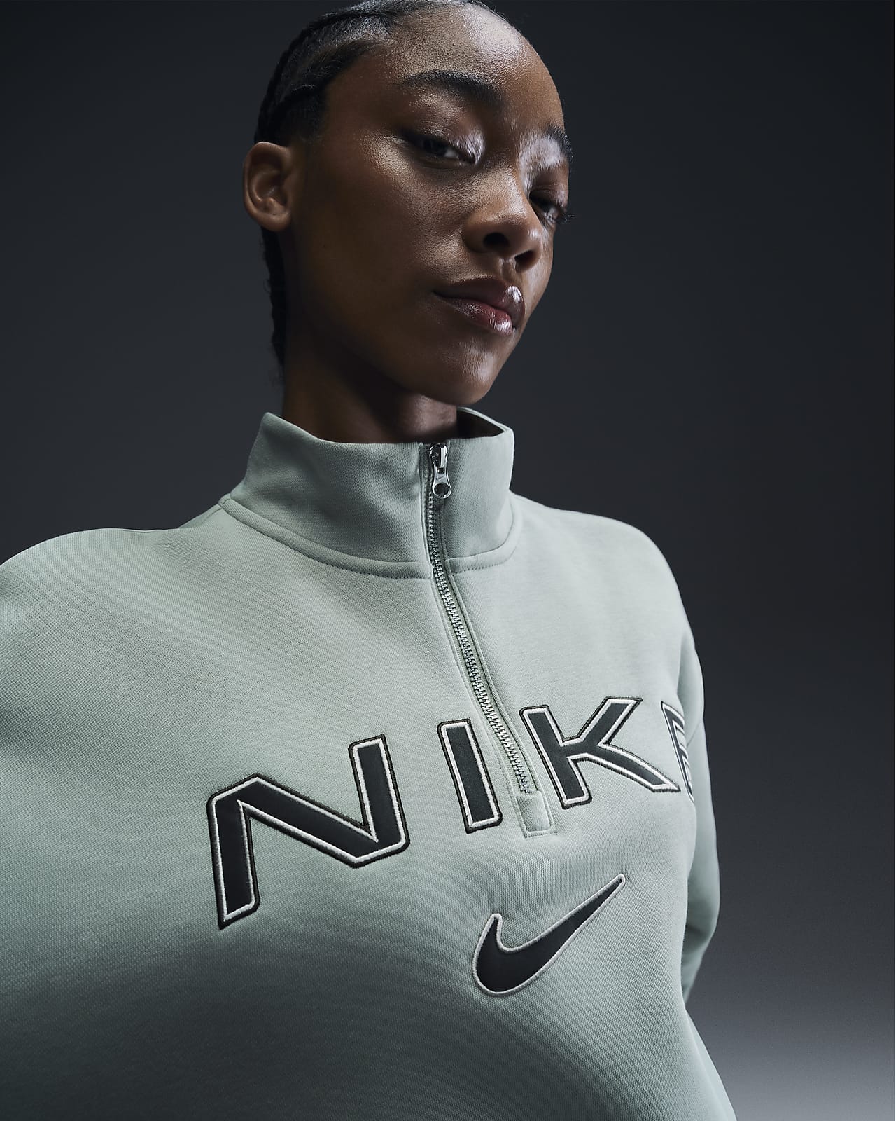 Nike Sportswear Phoenix Fleece Women's Oversized 1/4-Zip Logo Top