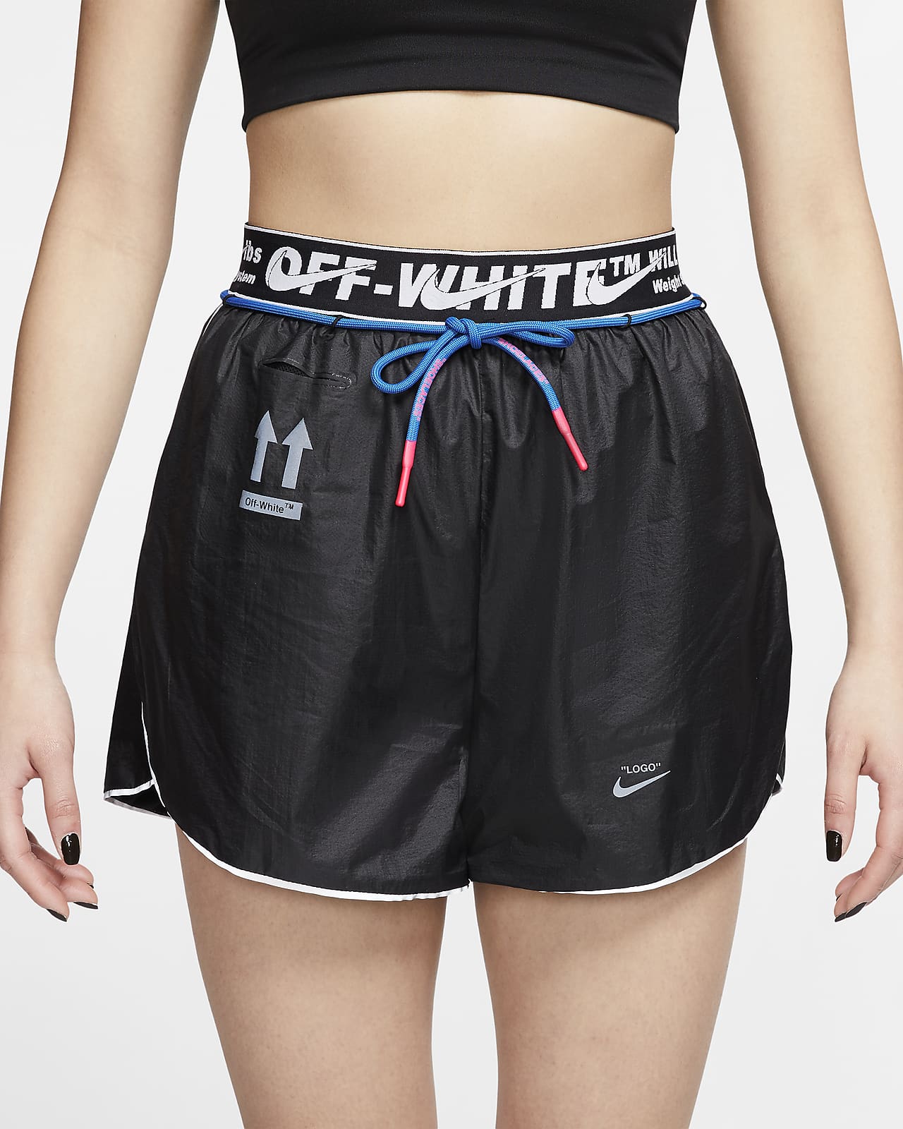 off white nike shorts women