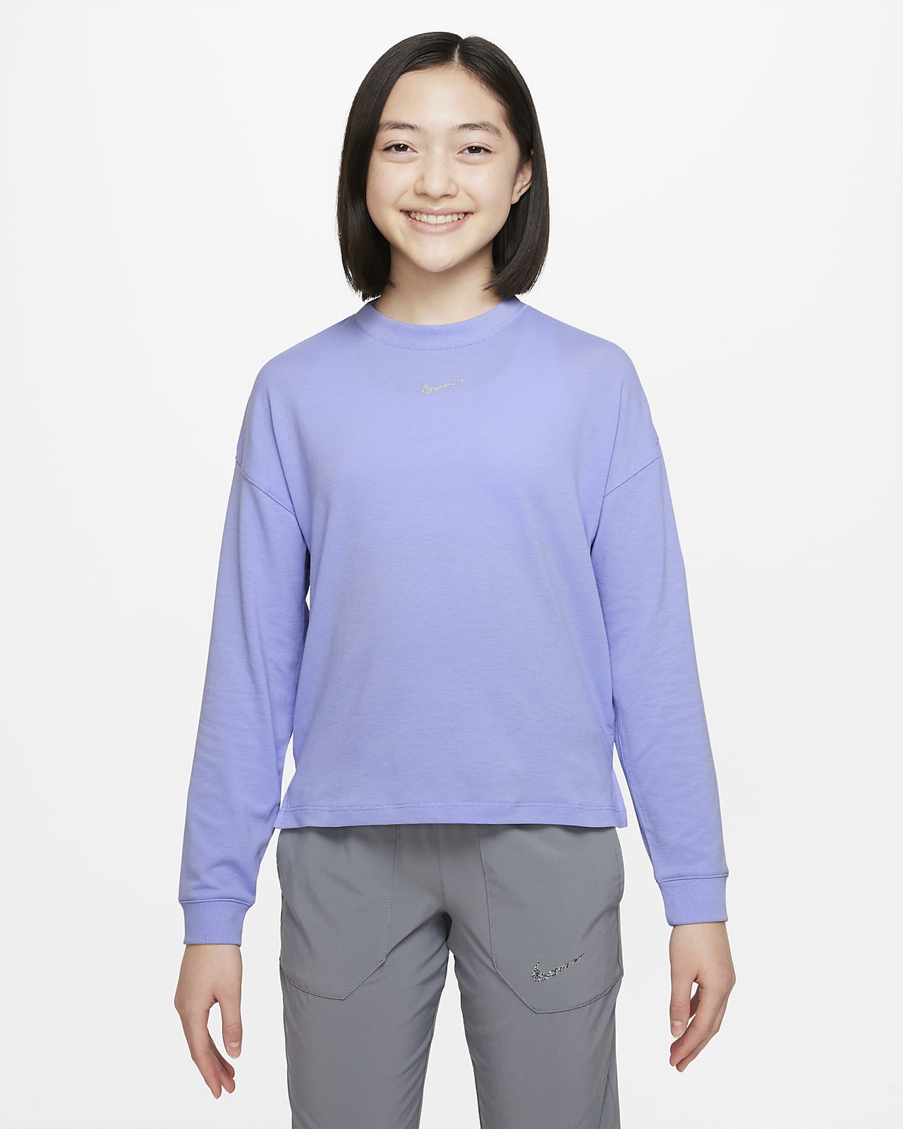 Tréninkové tričko Nike Yoga Dri-FIT pro větší děti (dívky)