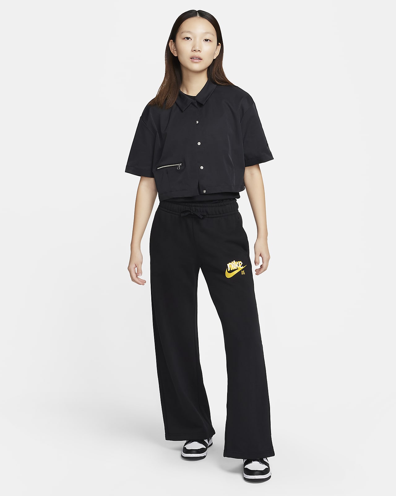 Mid Rise Wide Trouser Pant