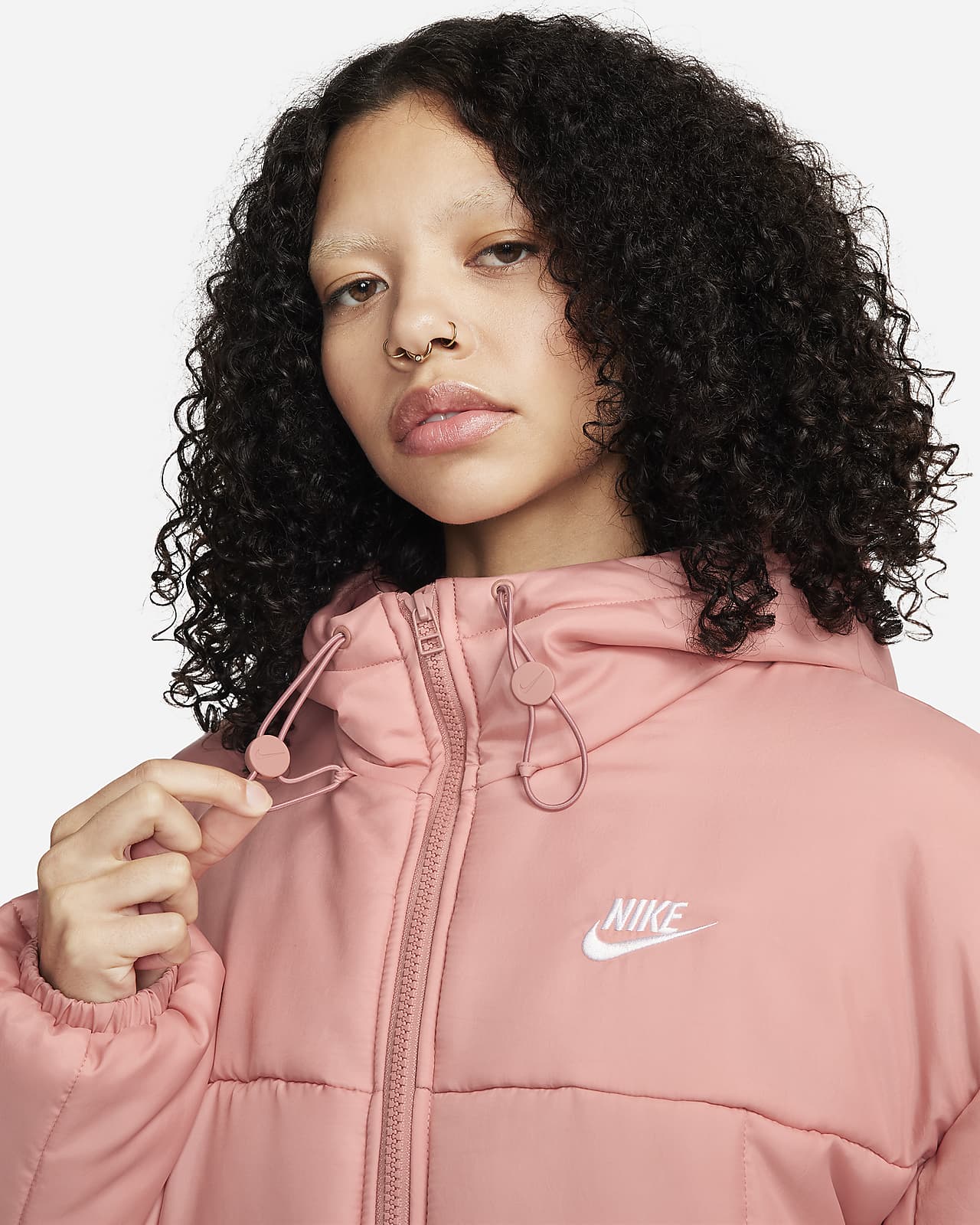 Nike bubble coat pink sale