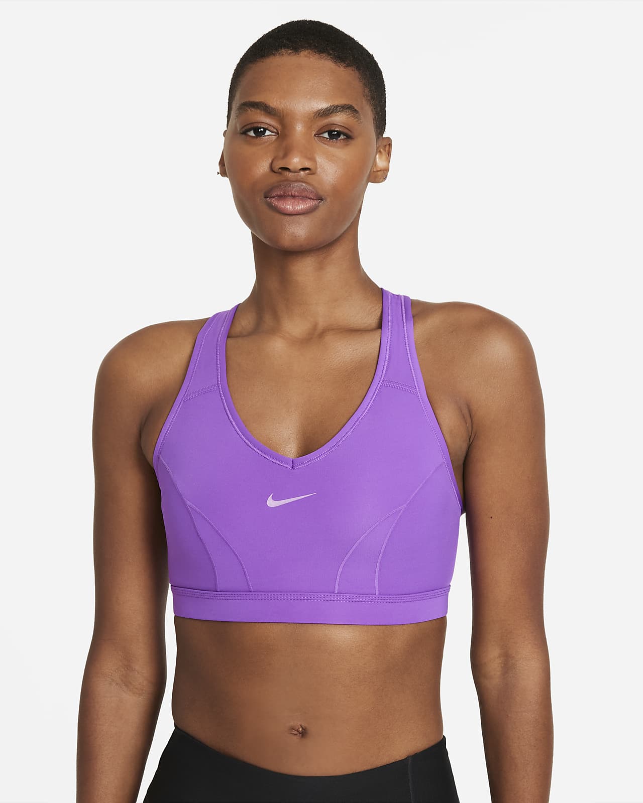 Nike公式 ナイキ Dri Fit スウッシュ アイコン クラッシュ ウィメンズ ミディアムサポート ワンピース パッド Vネック スポーツブラ オンラインストア 通販サイト