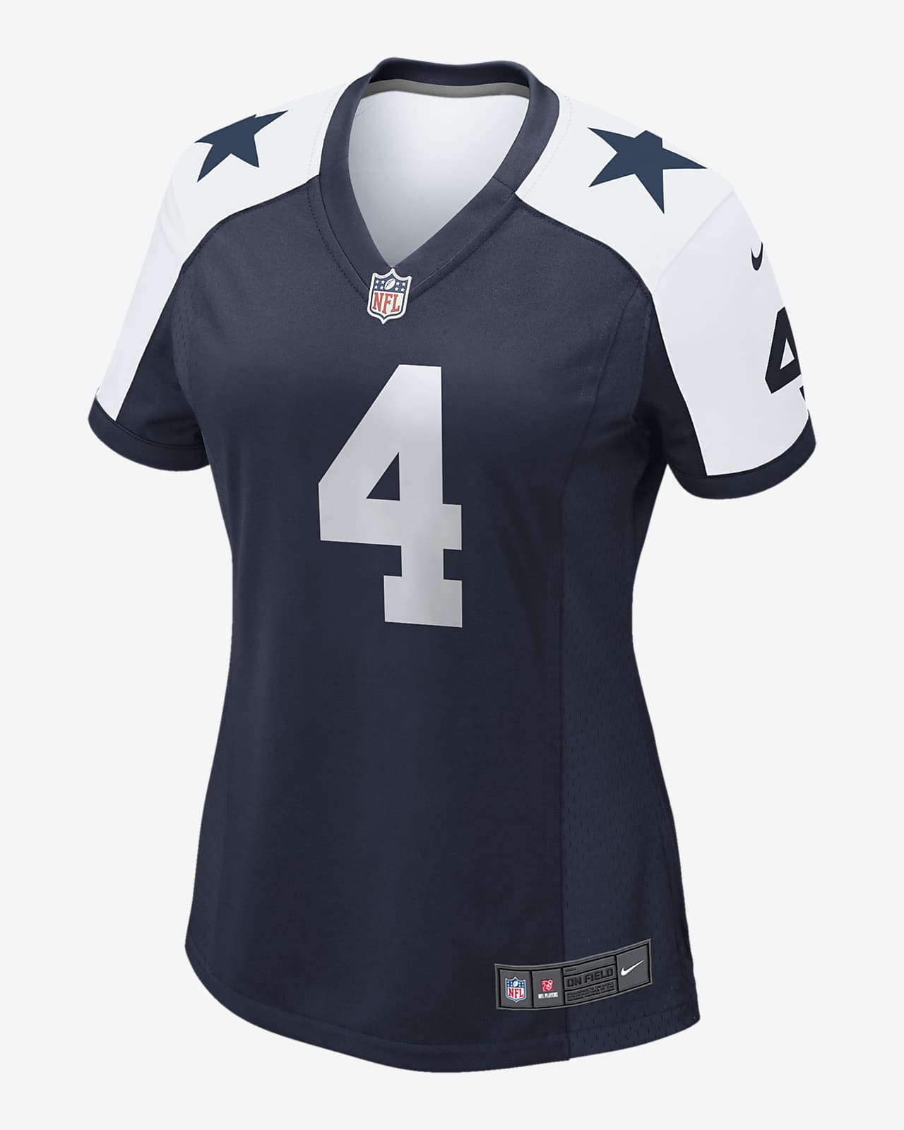Camiseta de fútbol americano Game para mujer NFL Dallas Cowboys (Dak Prescott)