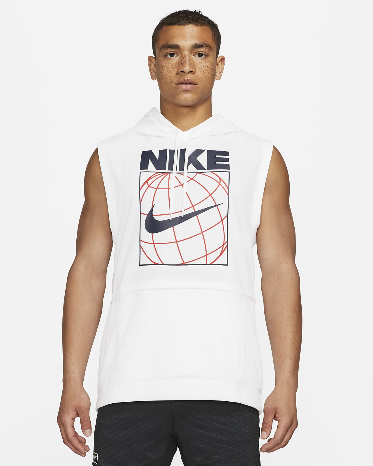 Sudadera con capucha de entrenamiento con gráfico y sin mangas para hombre Nike Dri-FIT
