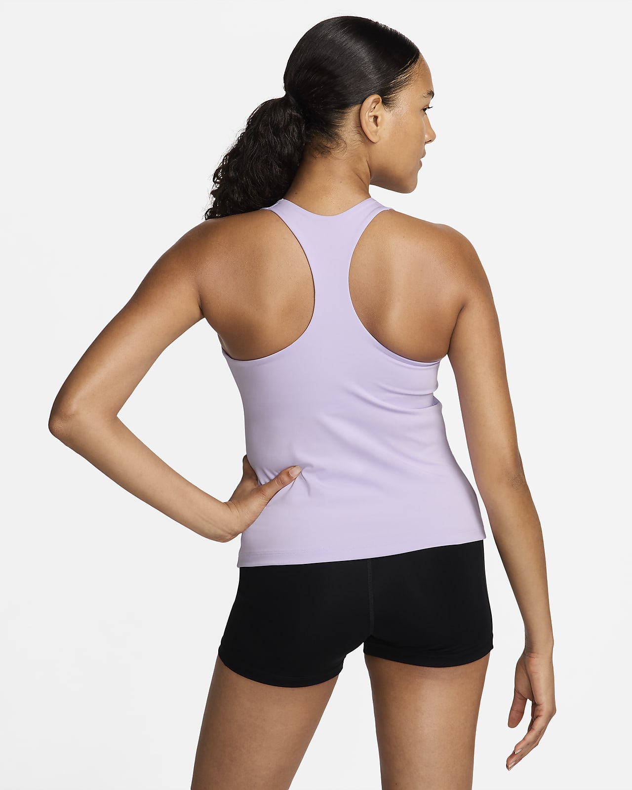 Nike Women's Dri-FIT Built-in light-support sports bra Training Tank Top (XS,  Black) 