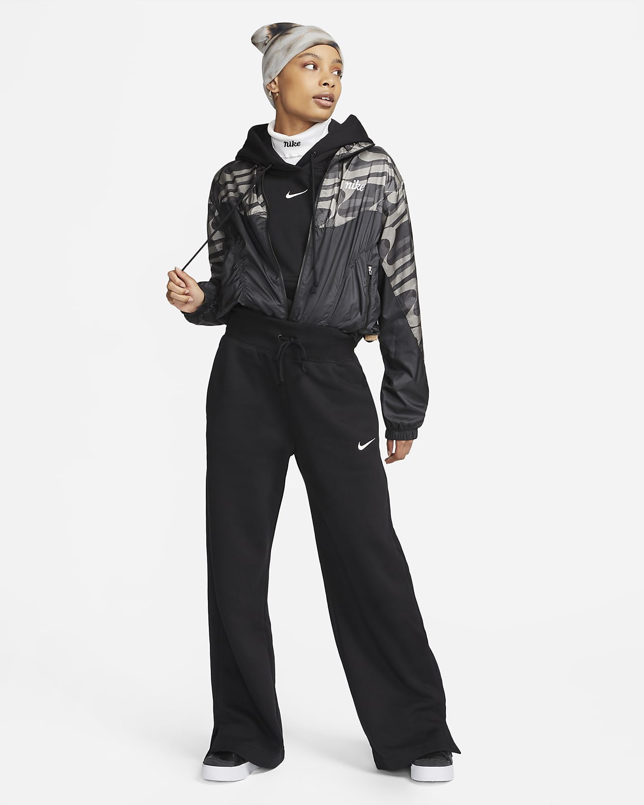 High-Waisted Wide-Leg Tracksuit Bottoms by Nike Online, THE ICONIC